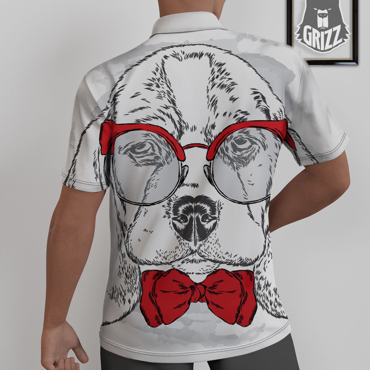 Beagle With Glasses Hipster Print Untucked Shirts-grizzshop