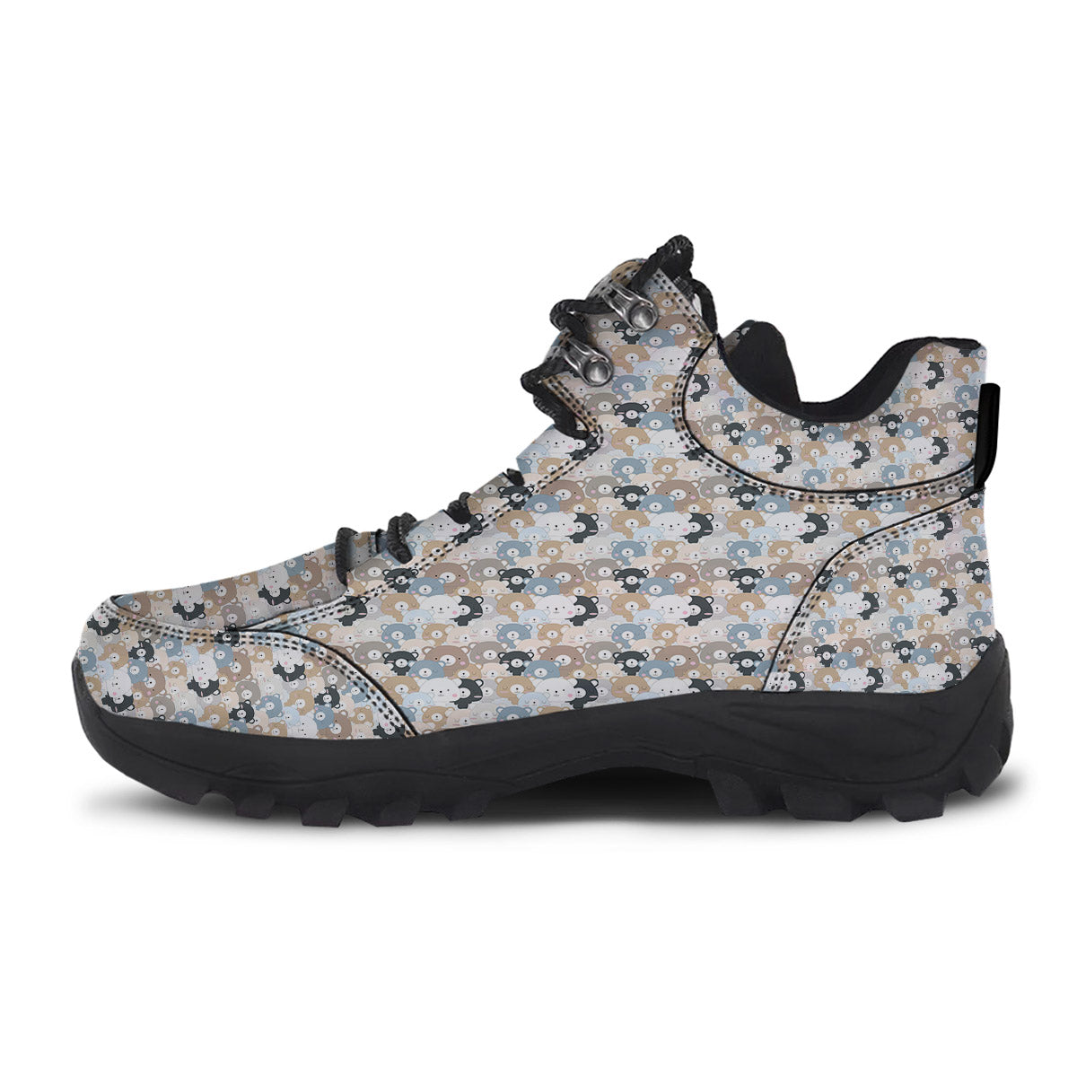 Bear Cute Print Pattern Hiking Shoes-grizzshop