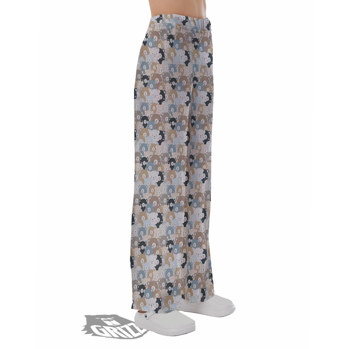 Bear Cute Print Pattern Pajama Pants-grizzshop