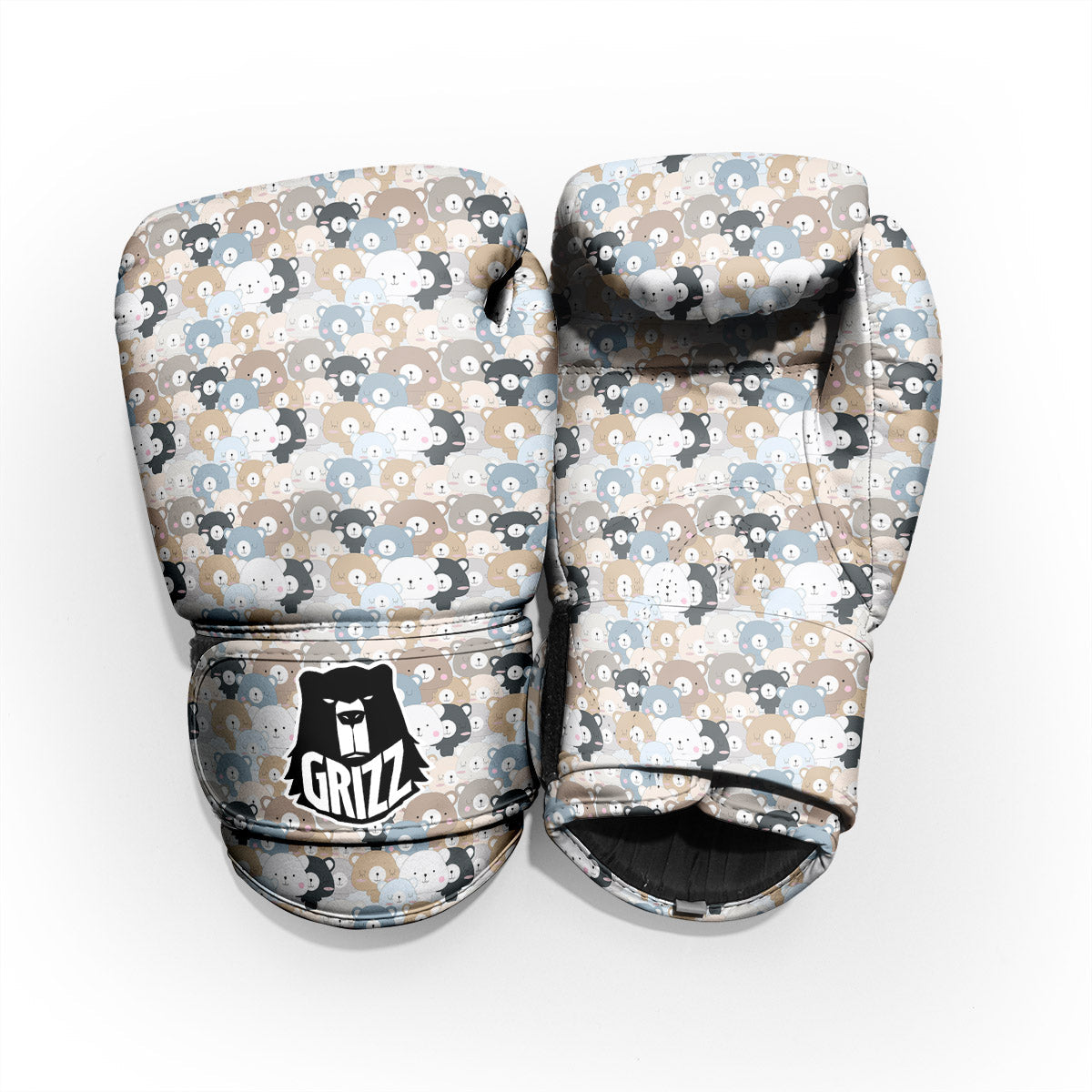 Bear Cute Print Pattern Pro Boxing Glove