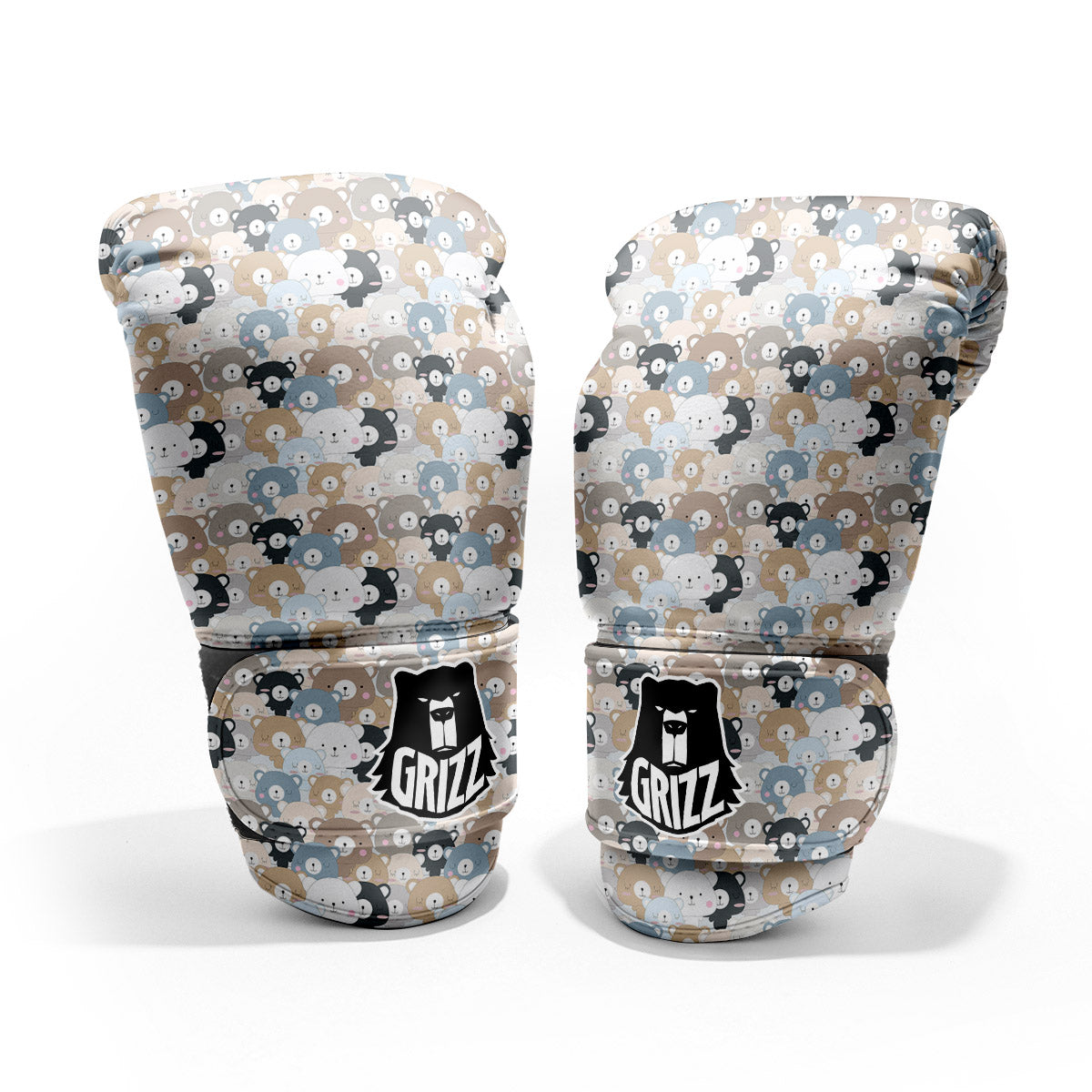 Bear Cute Print Pattern Pro Boxing Glove