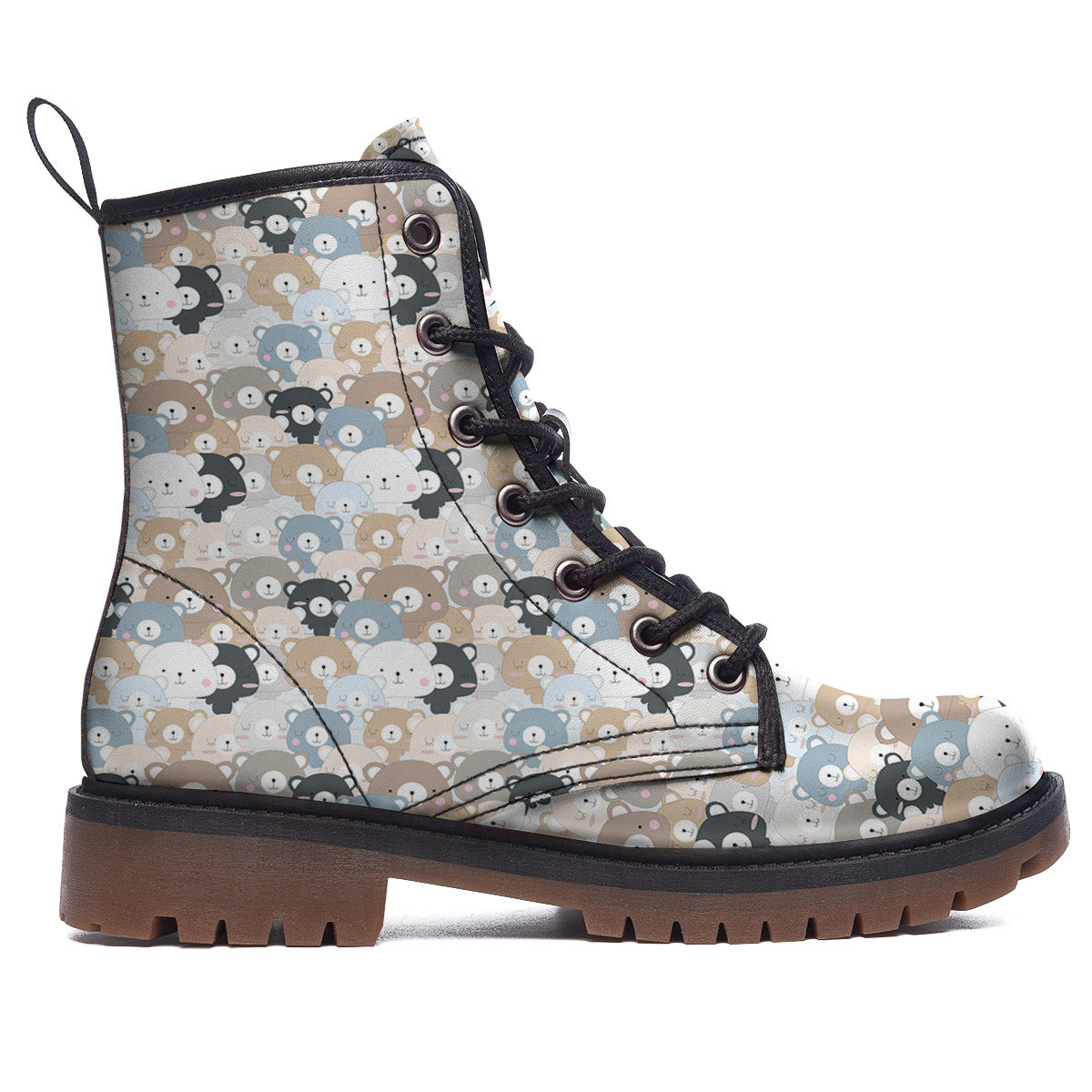 Bear Cute Print Pattern Work Boots-grizzshop
