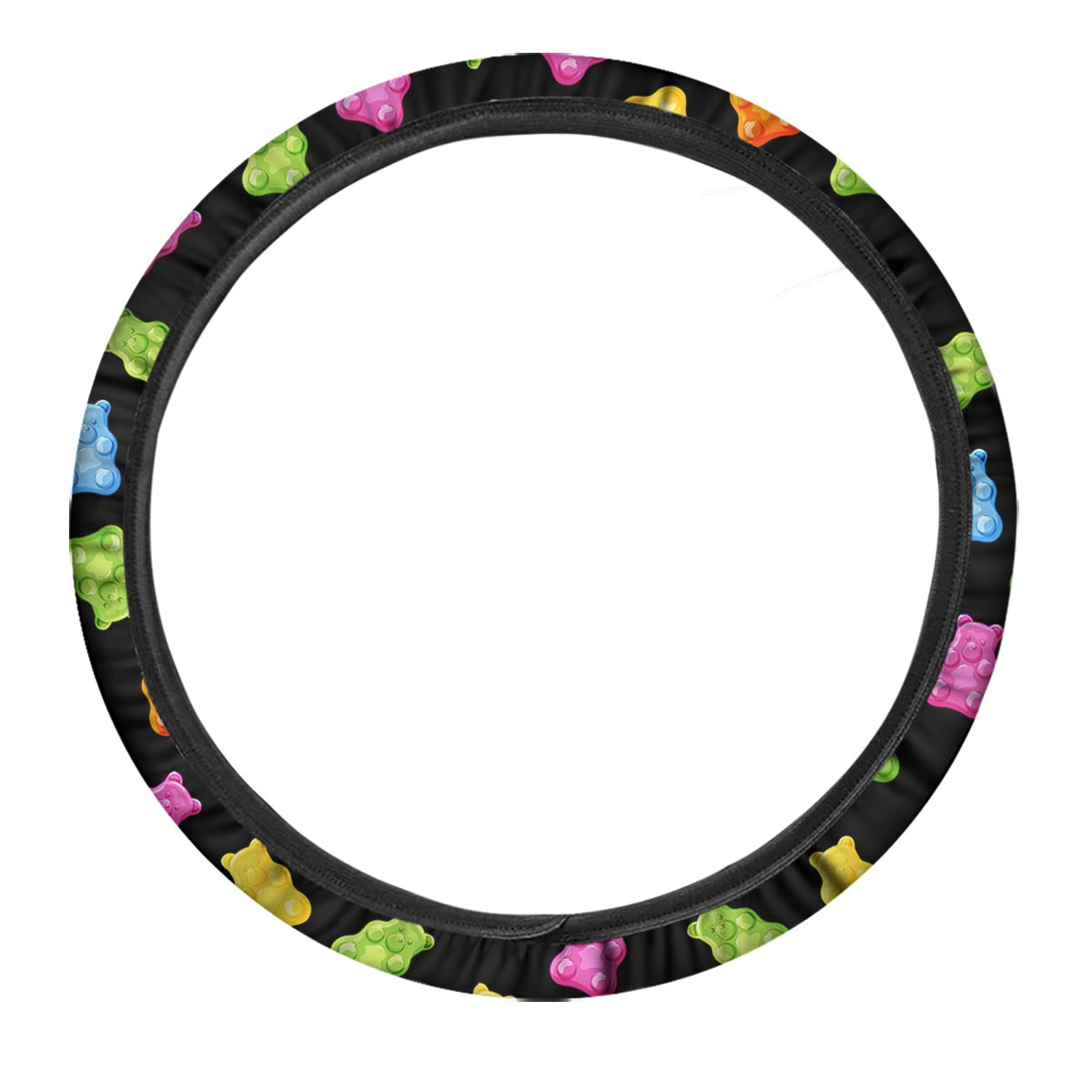 Bear Sweet Gummy Print Pattern Car Steering Wheel Cover-grizzshop