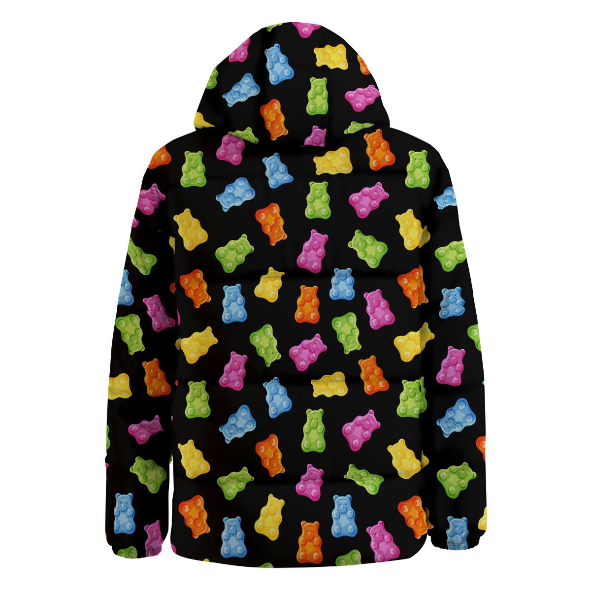 Bear Sweet Gummy Print Pattern Down Jacket-grizzshop