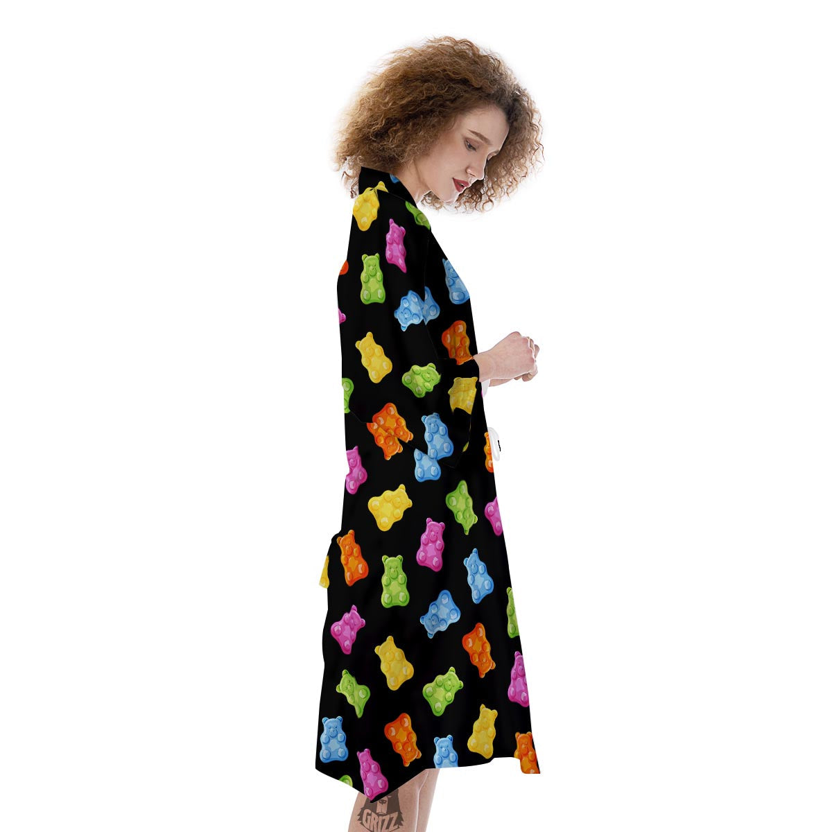 Bear Sweet Gummy Print Pattern Kimono-grizzshop
