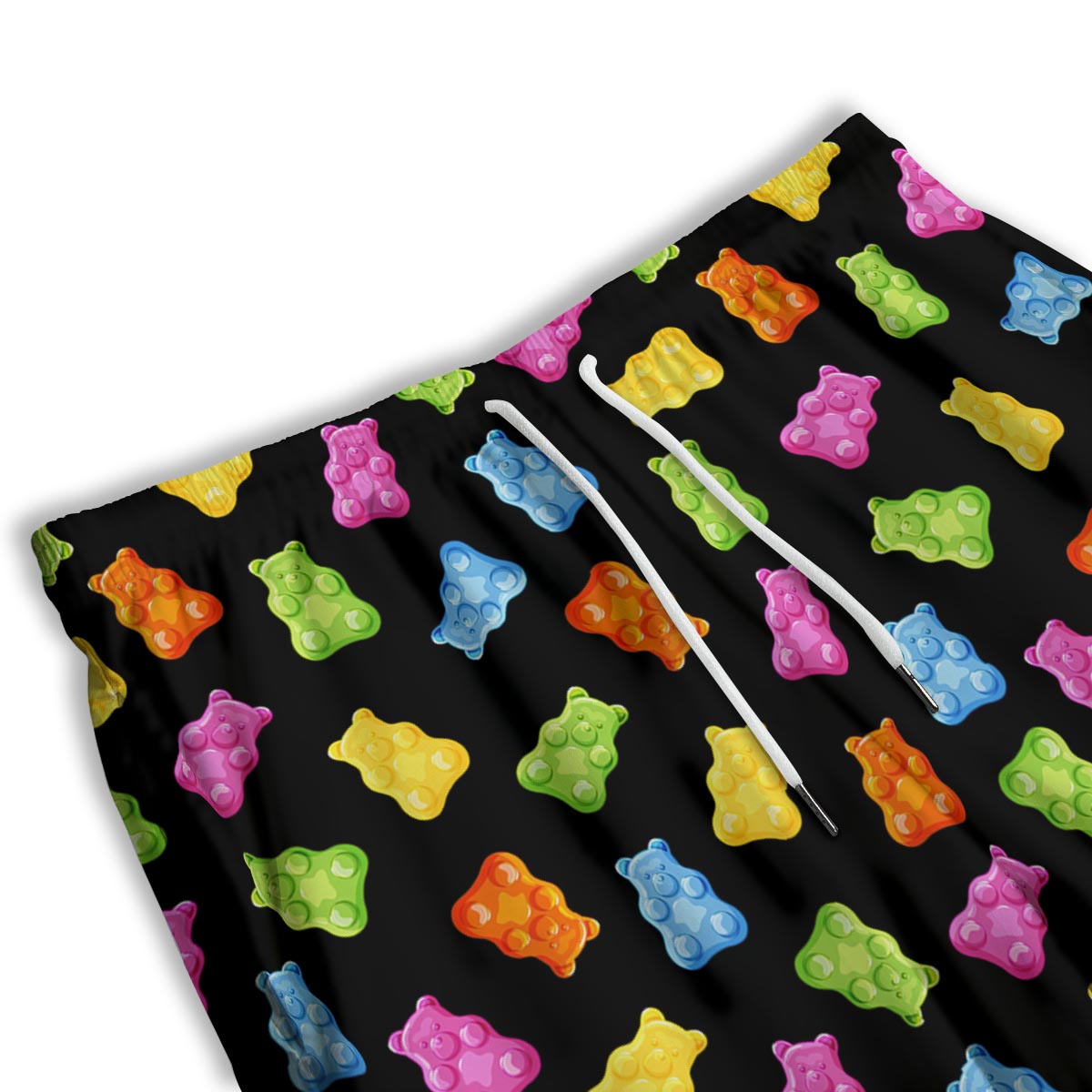 Bear Sweet Gummy Print Pattern Men's Athletic Shorts