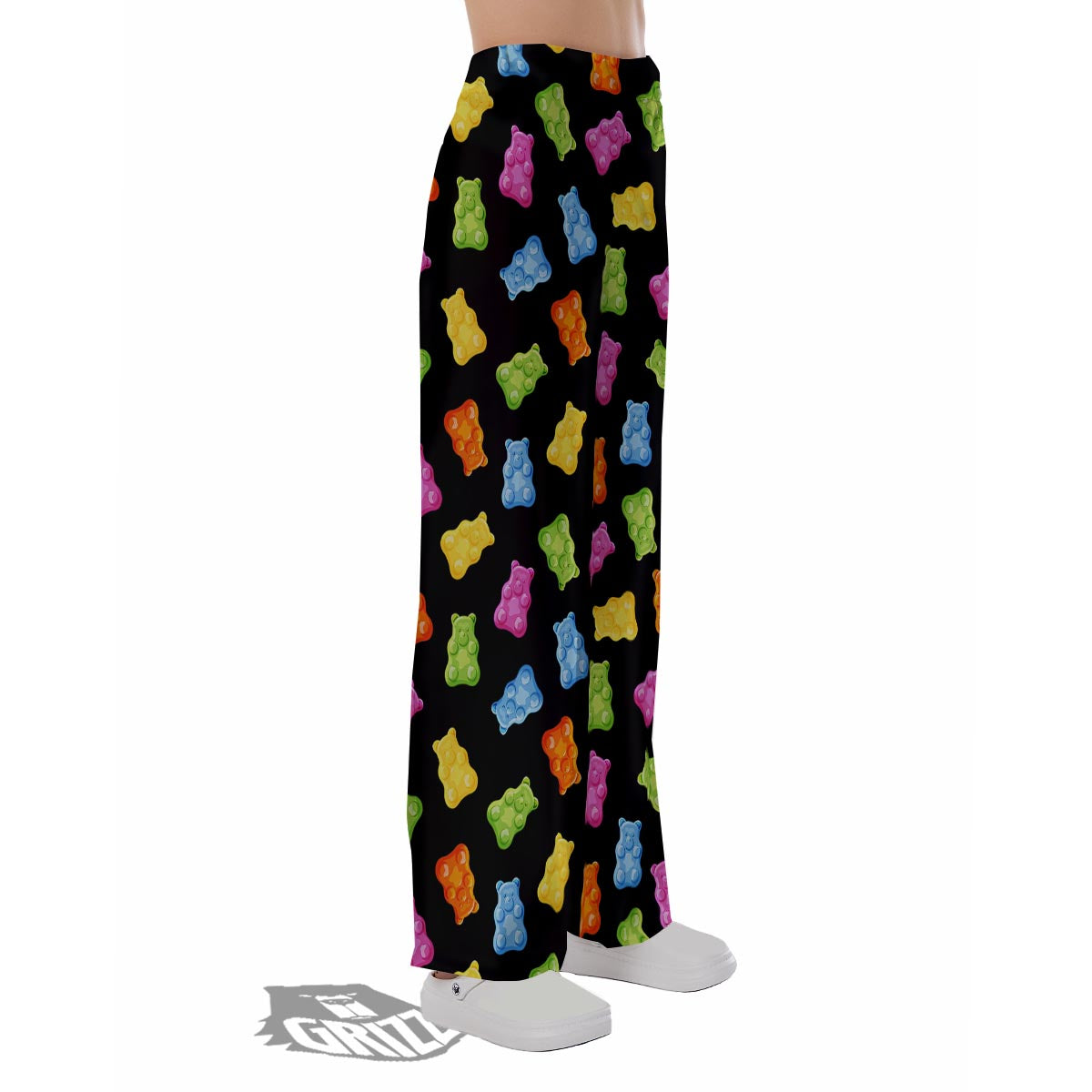 Bear Sweet Gummy Print Pattern Pajama Pants-grizzshop