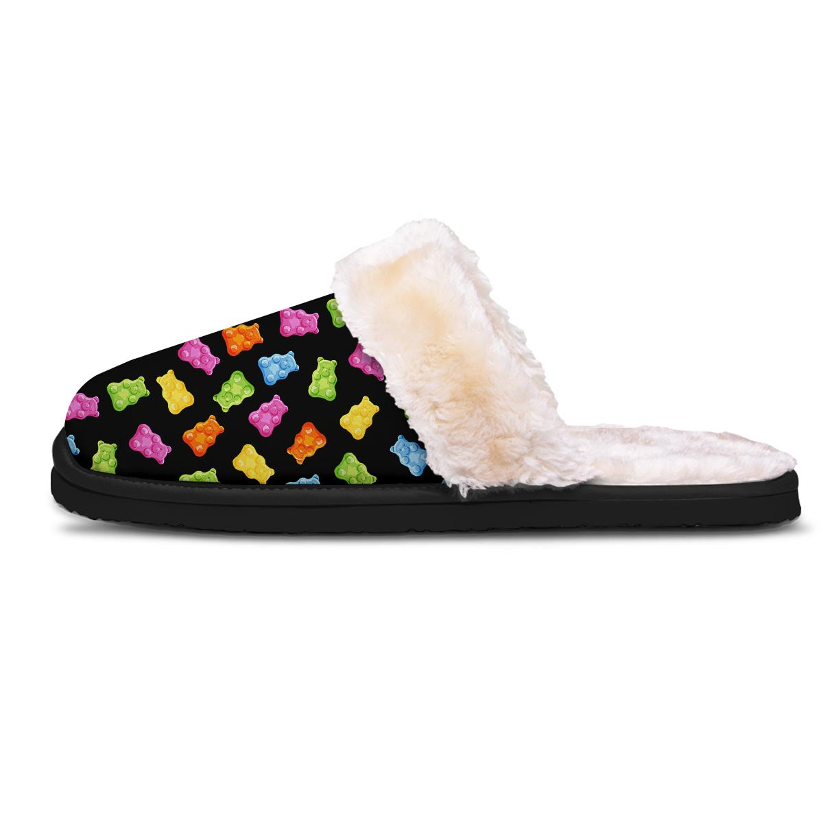 Bear Sweet Gummy Print Pattern Slippers-grizzshop