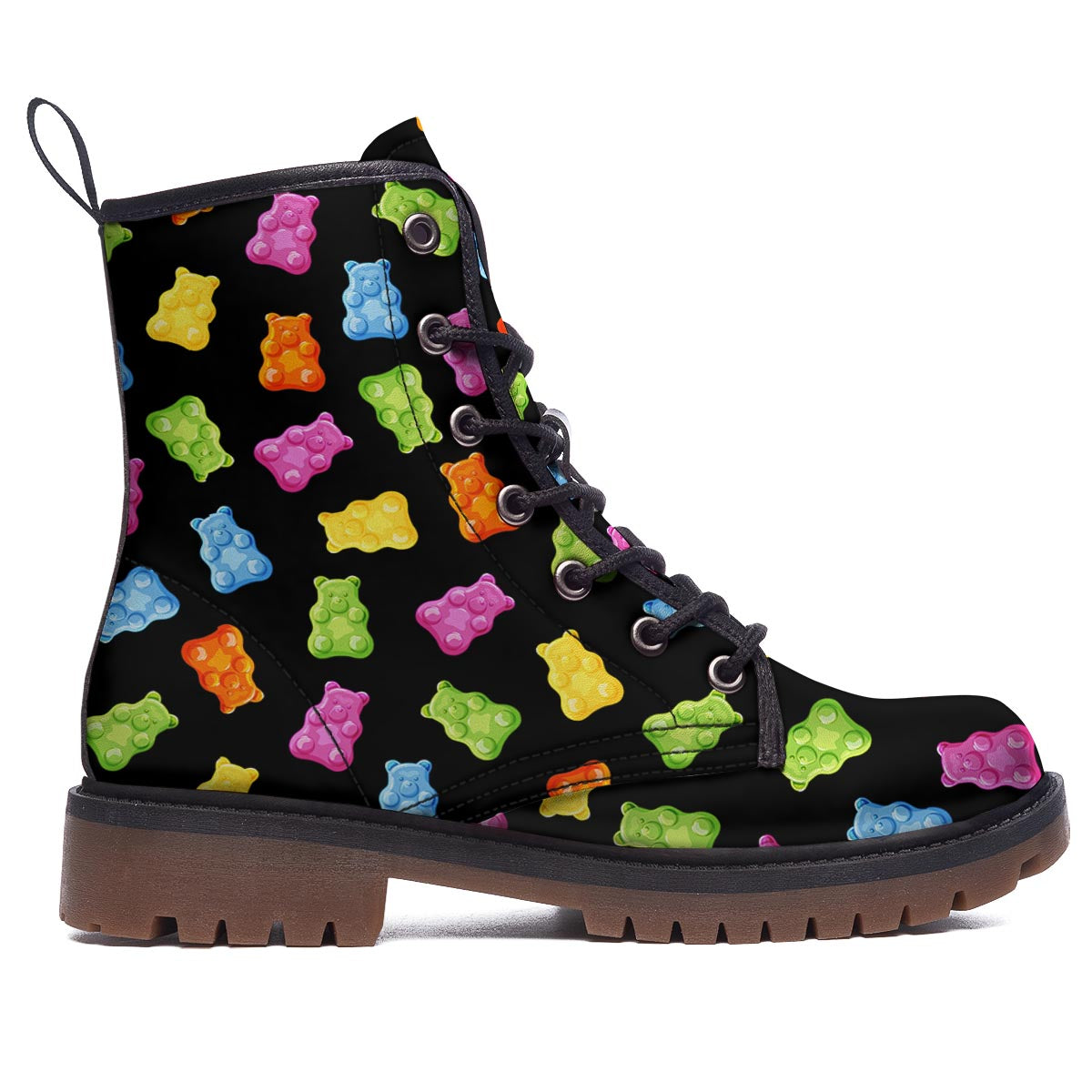 Bear Sweet Gummy Print Pattern Work Boots-grizzshop