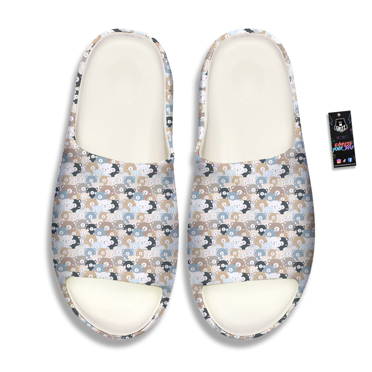 Bear Cute Print Pattern Sandals-grizzshop