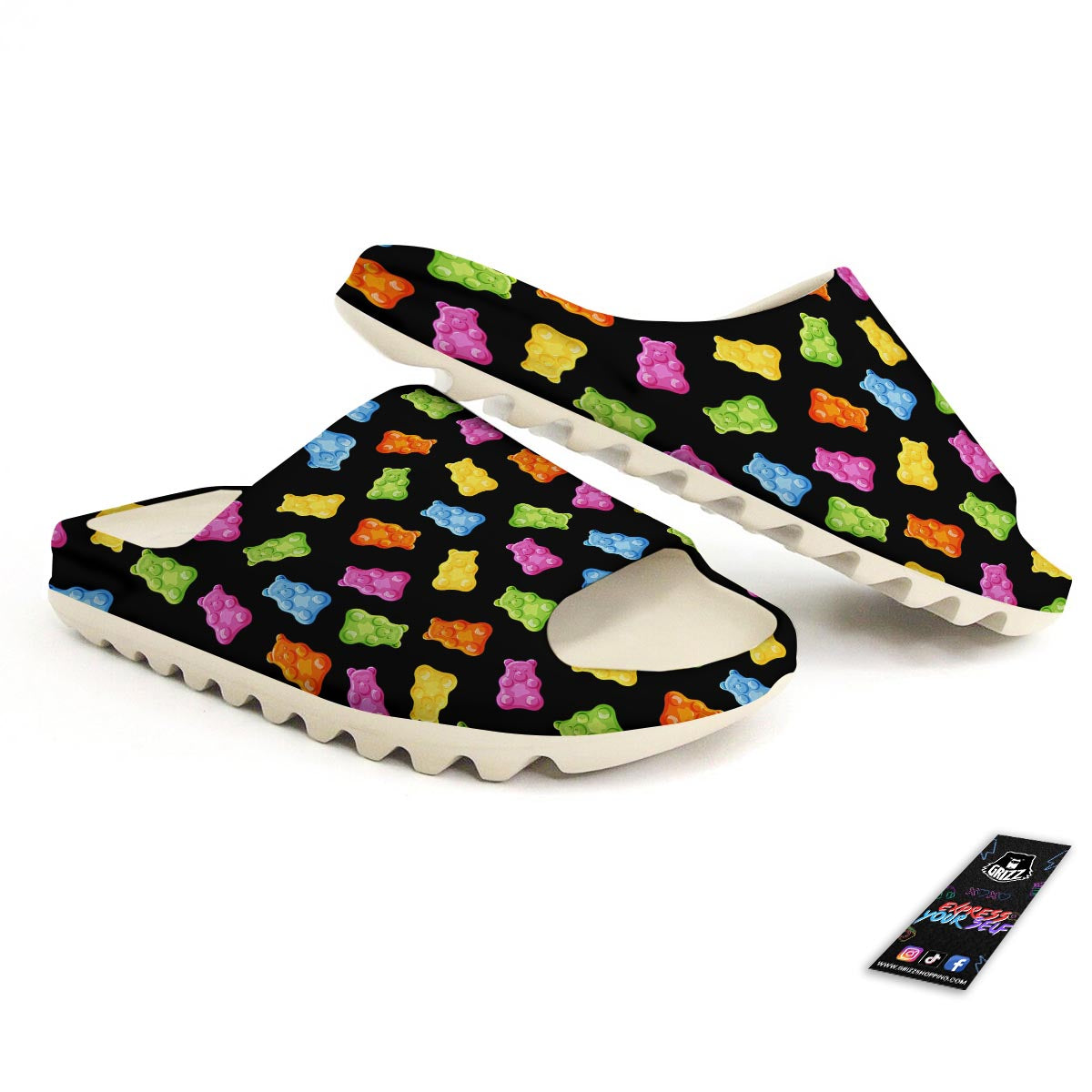 Bear Sweet Gummy Print Pattern Sandals-grizzshop