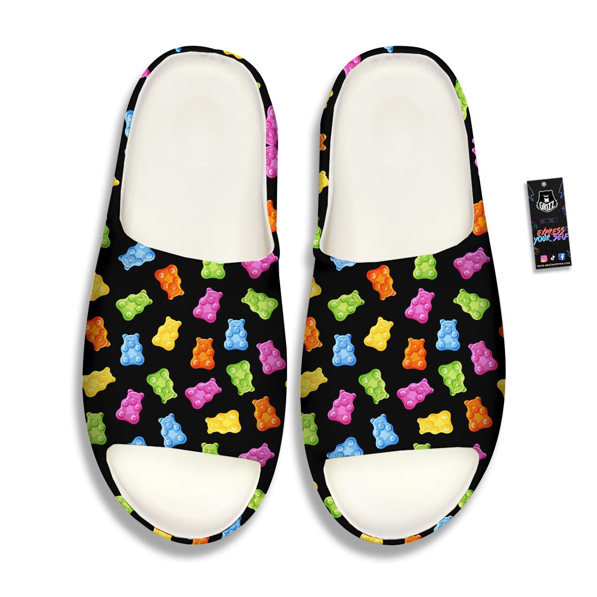 Bear Sweet Gummy Print Pattern Sandals-grizzshop