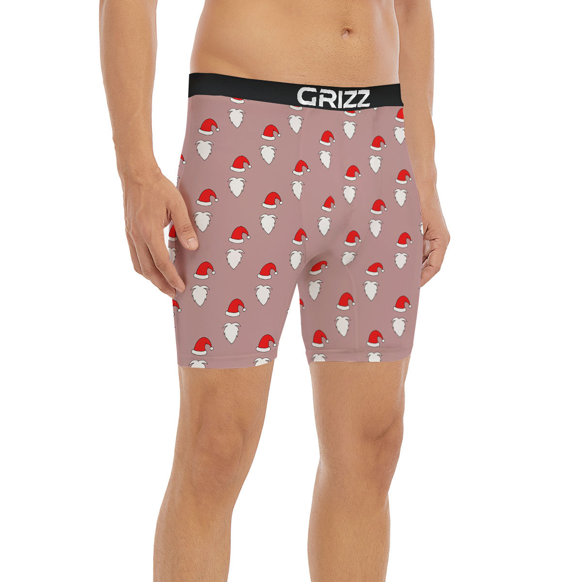 Beard Santa Claus Print Pattern Boxer Briefs-grizzshop