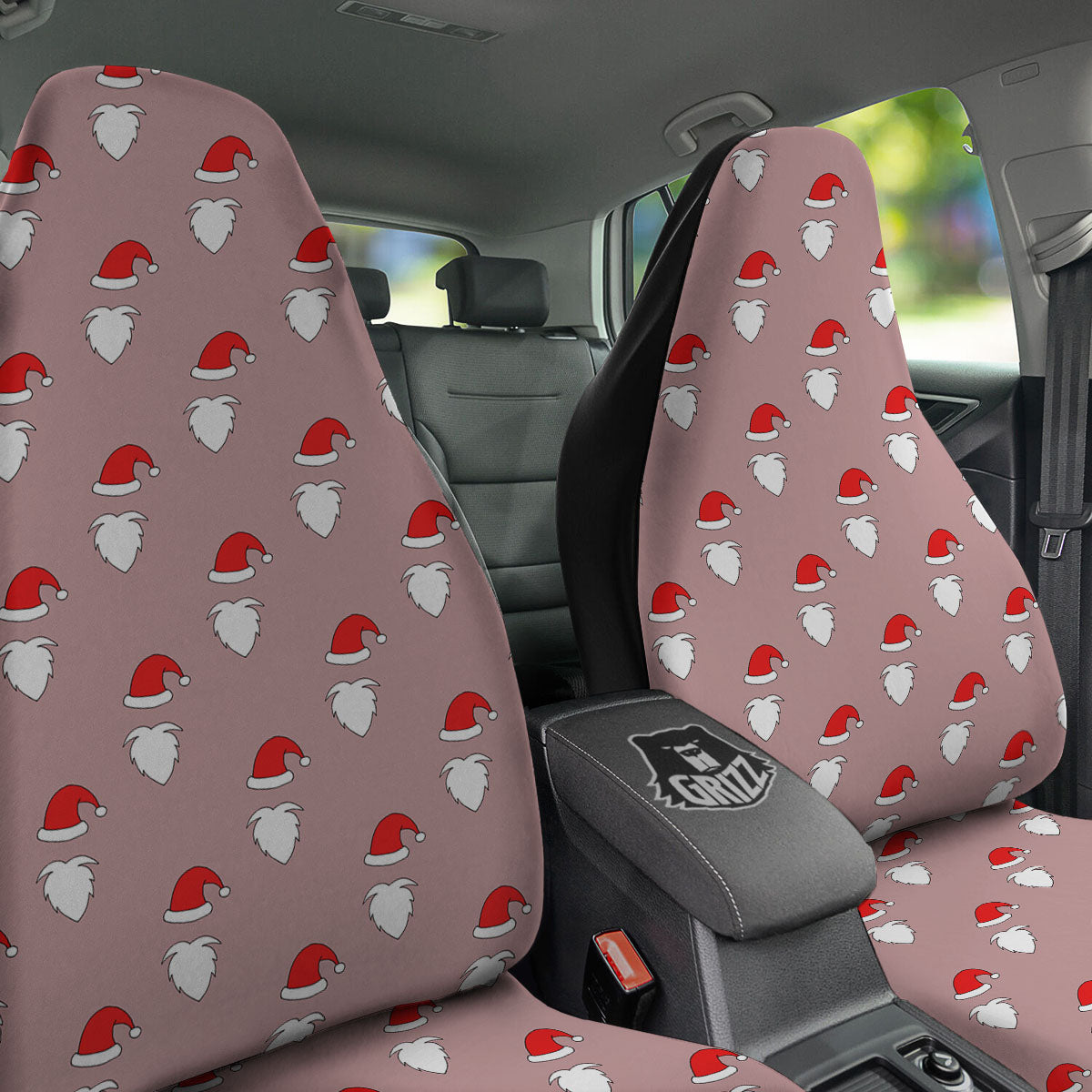 Beard Santa Claus Print Pattern Car Seat Covers-grizzshop