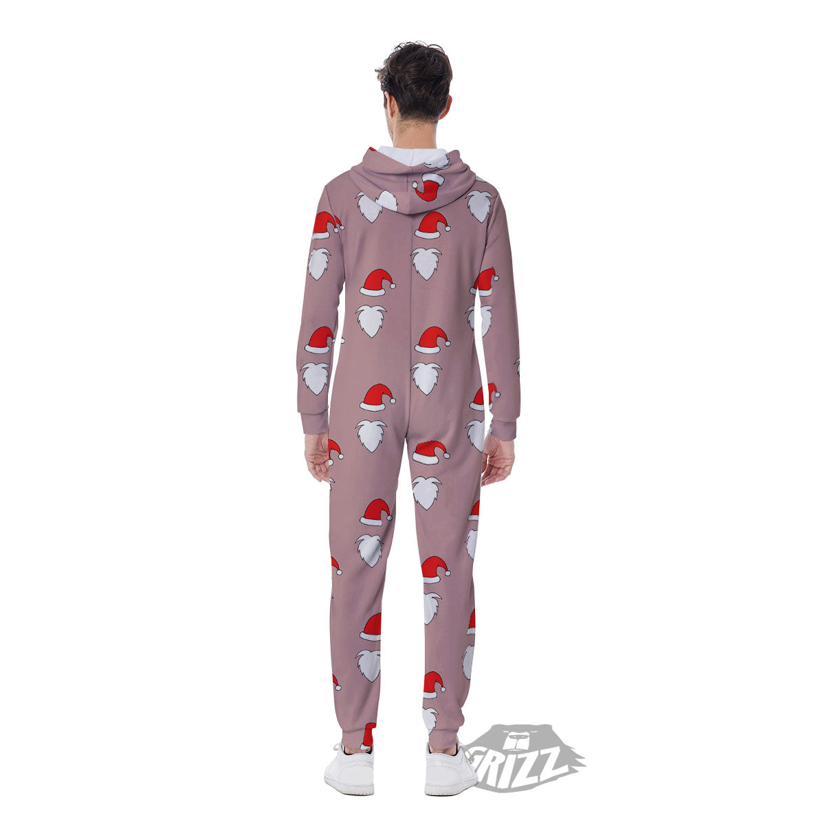 Beard Santa Claus Print Pattern Men's Jumpsuit-grizzshop