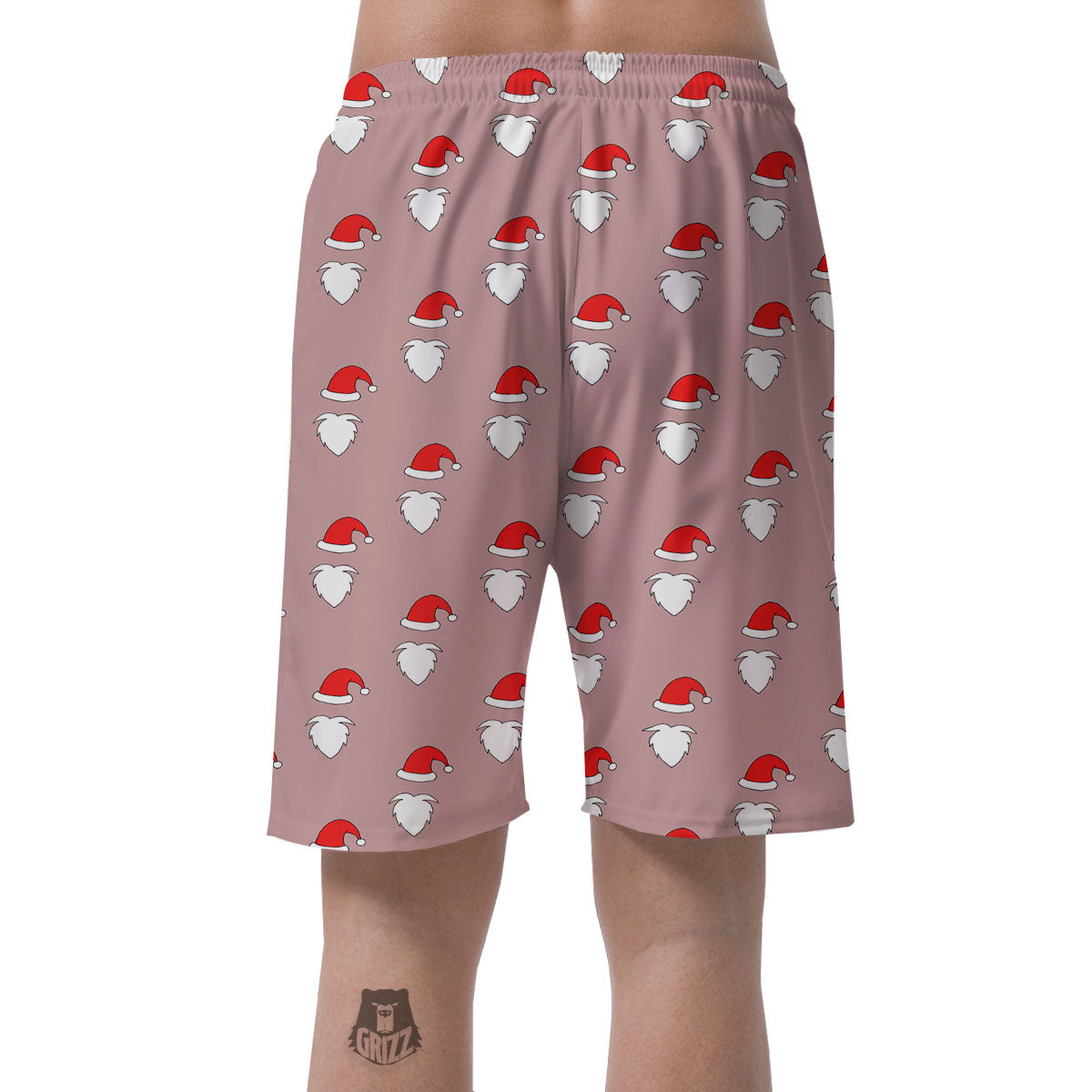Beard Santa Claus Print Pattern Men's Shorts-grizzshop