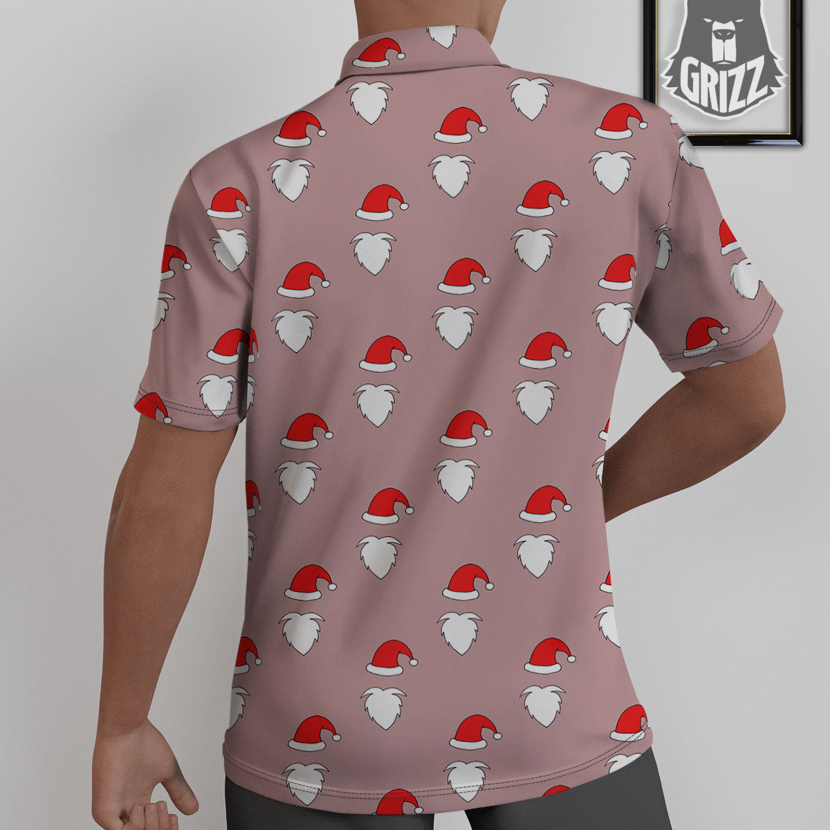 Beard Santa Claus Print Pattern Untucked Shirts-grizzshop