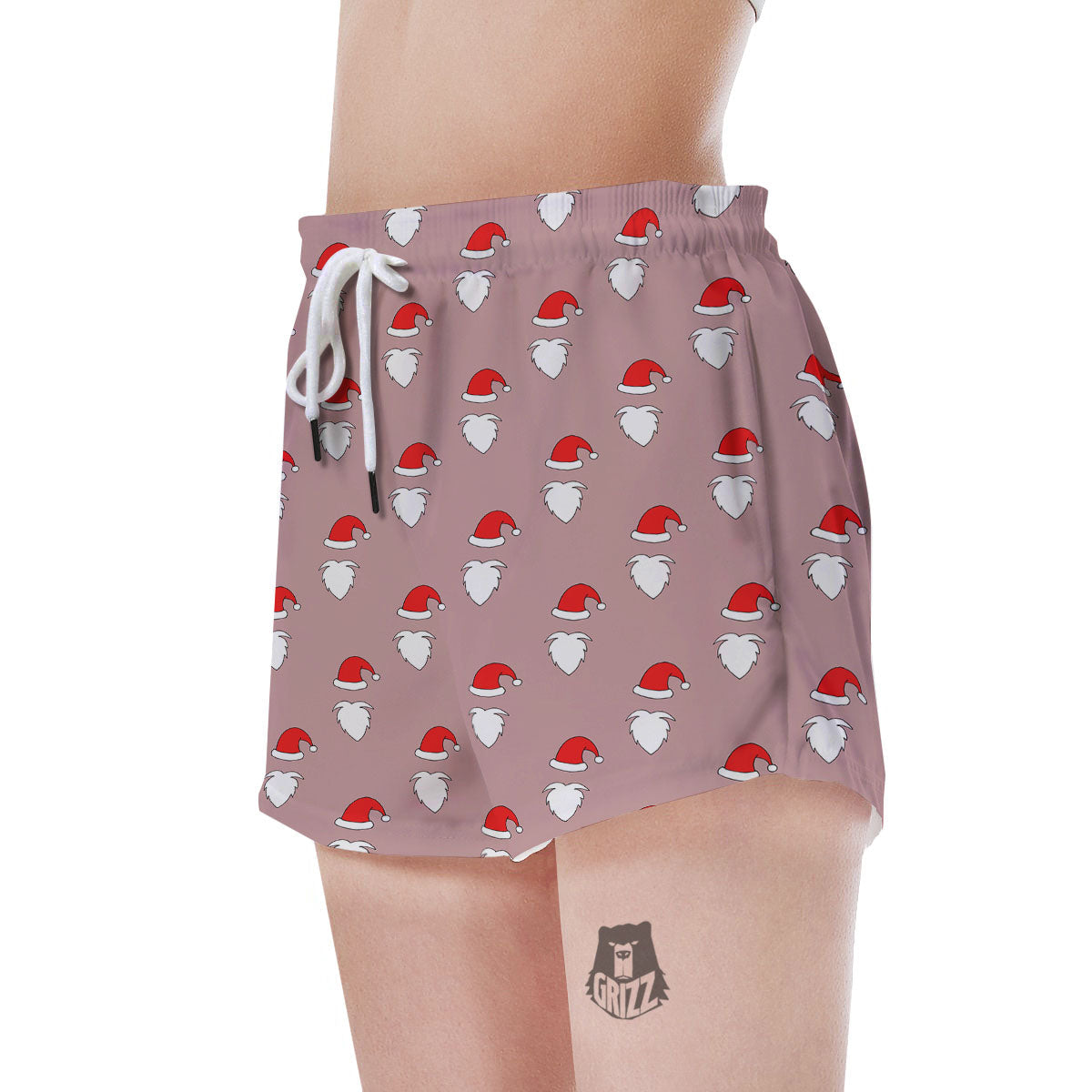 Beard Santa Claus Print Pattern Women's Shorts-grizzshop