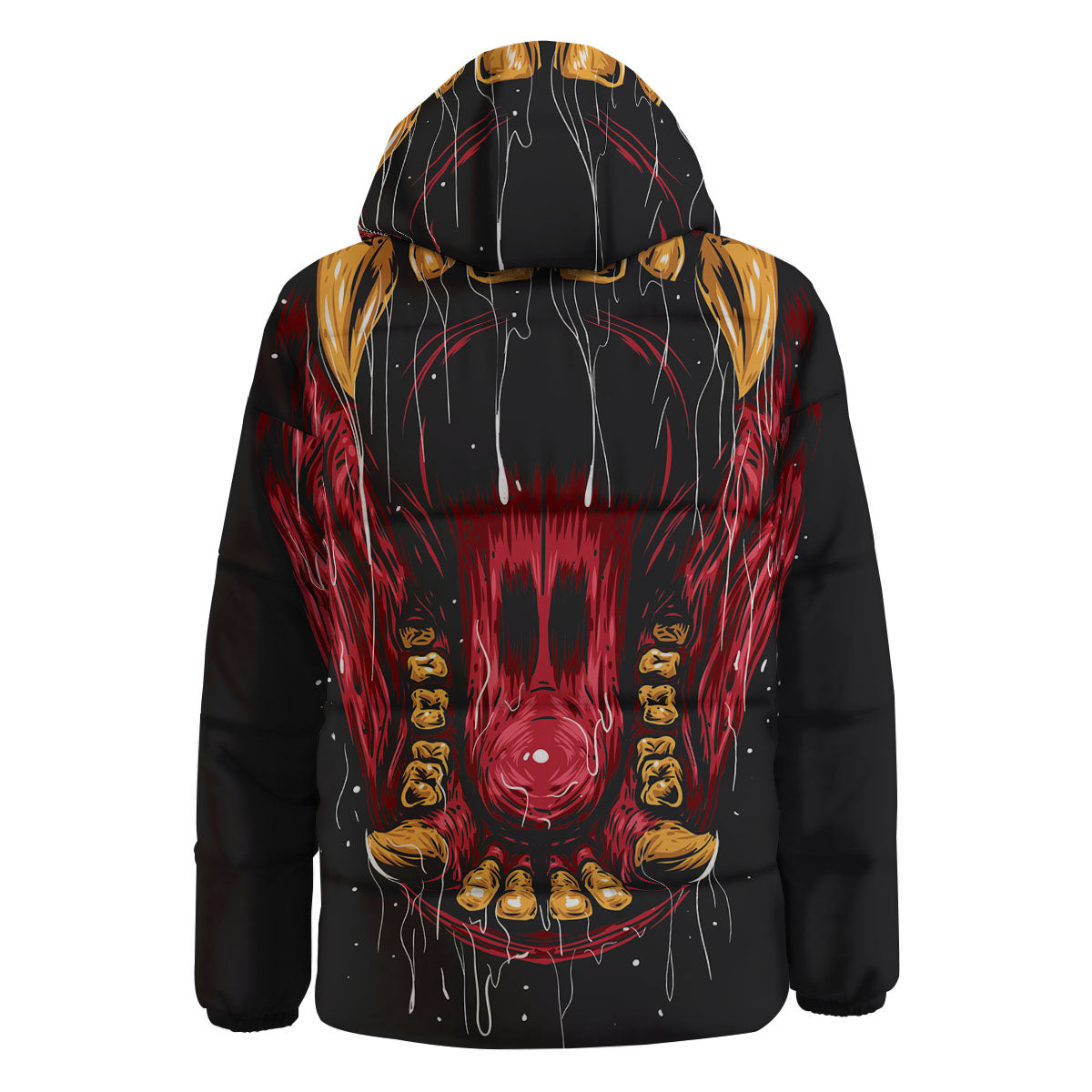 Beast Mouth Open Print Down Jacket-grizzshop