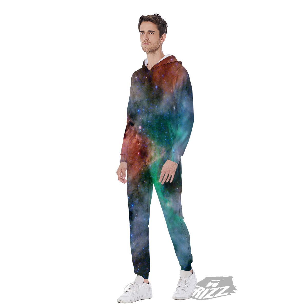 Beauty Of Outer Space Print Men's Jumpsuit-grizzshop