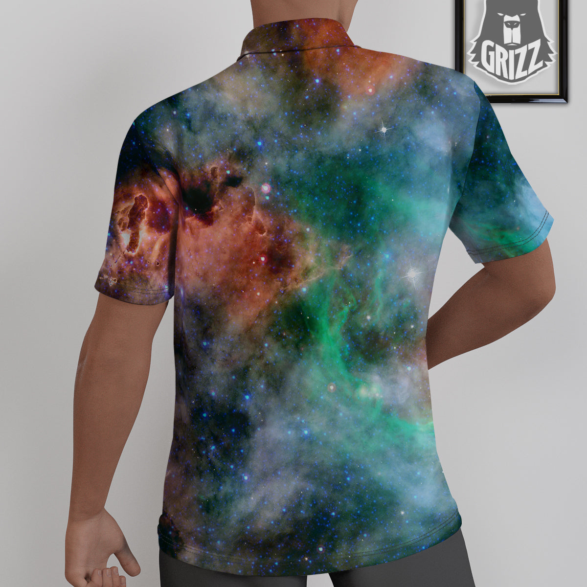 Beauty Of Outer Space Print Untucked Shirts-grizzshop