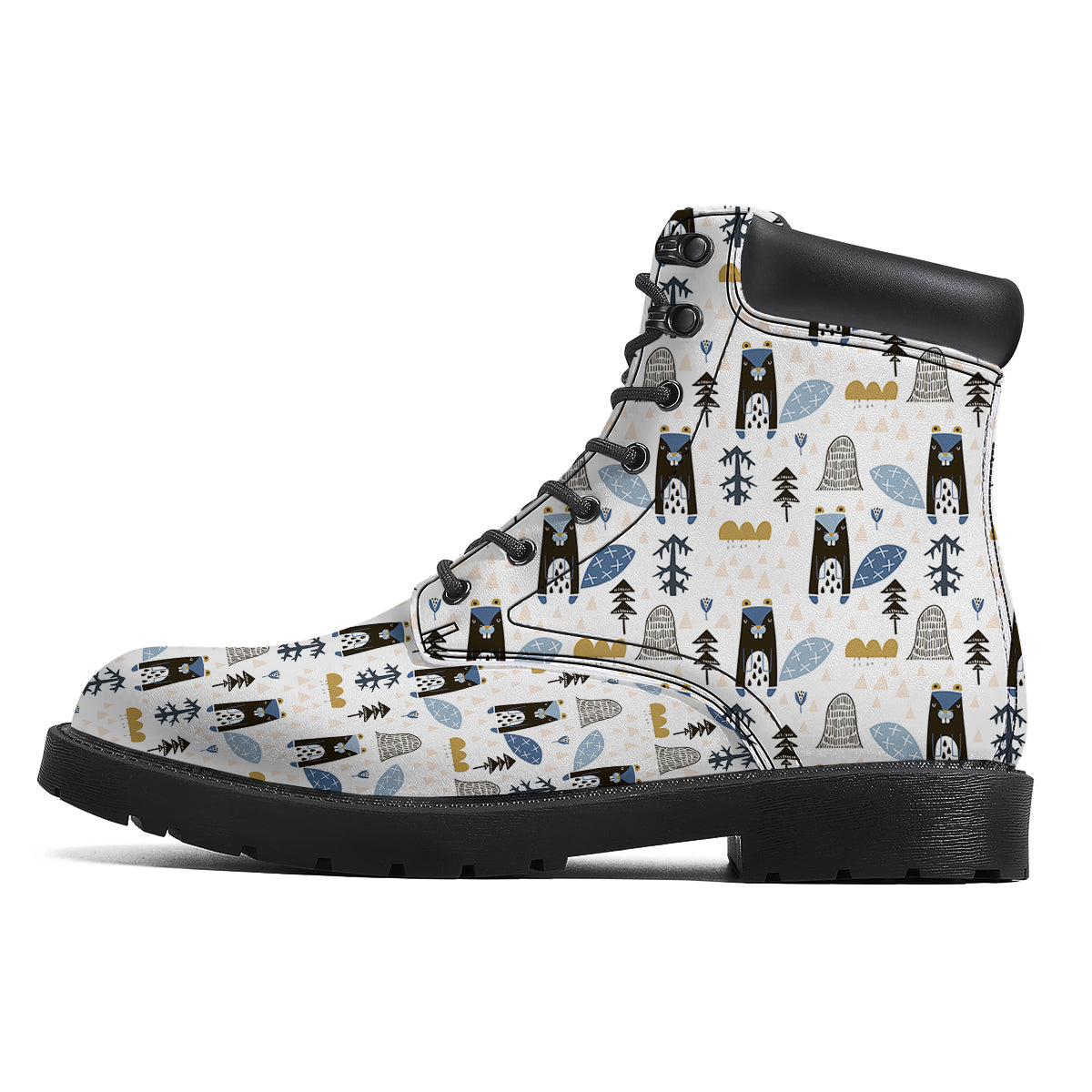 Beaver Cartoon Print Pattern Boots-grizzshop