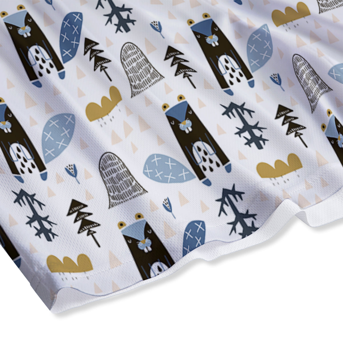Beaver Cartoon Print Pattern Mesh Shorts-grizzshop