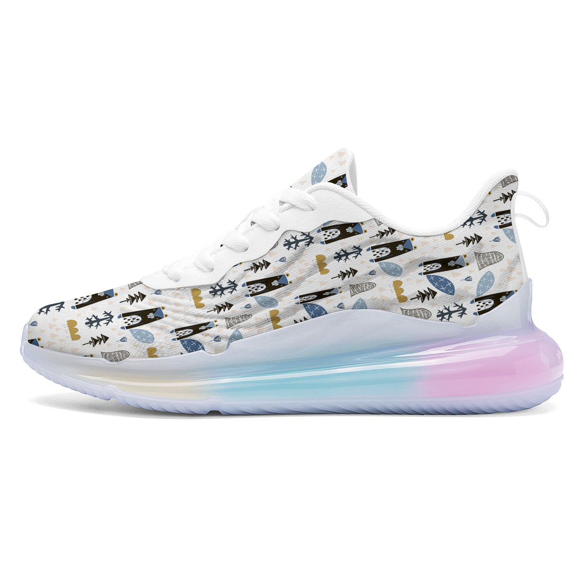 Beaver Cartoon Print Pattern Running Sneakers-grizzshop