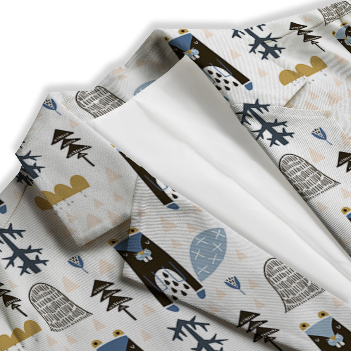 Beaver Cartoon Print Pattern Women's Blazer-grizzshop