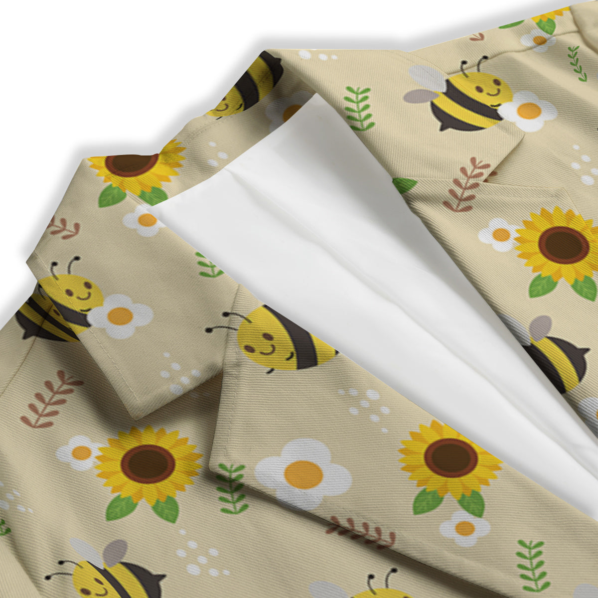 Bee Cute Cartoon Print Pattern Women's Blazer-grizzshop