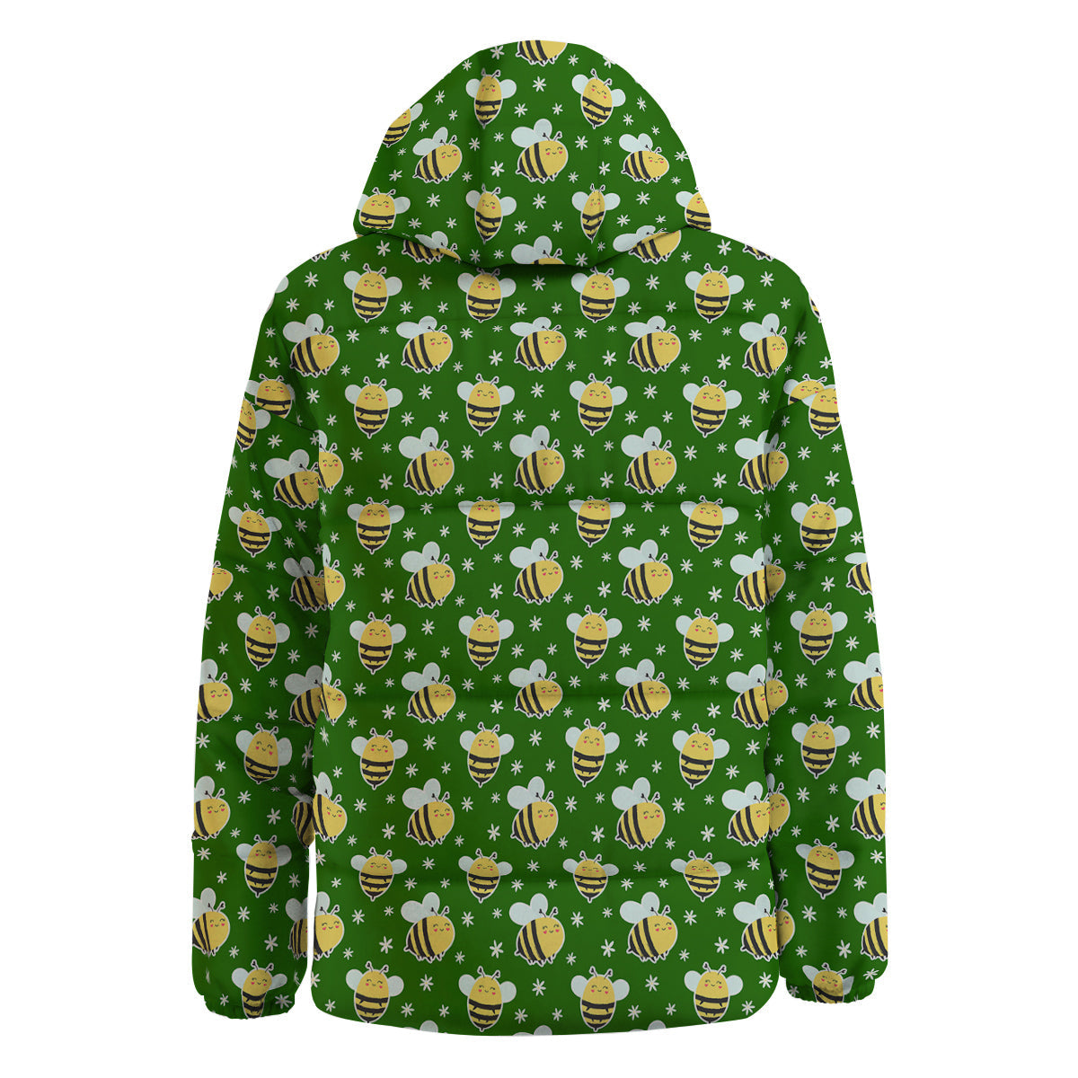 Bee Cute Honey Print Pattern Down Jacket-grizzshop