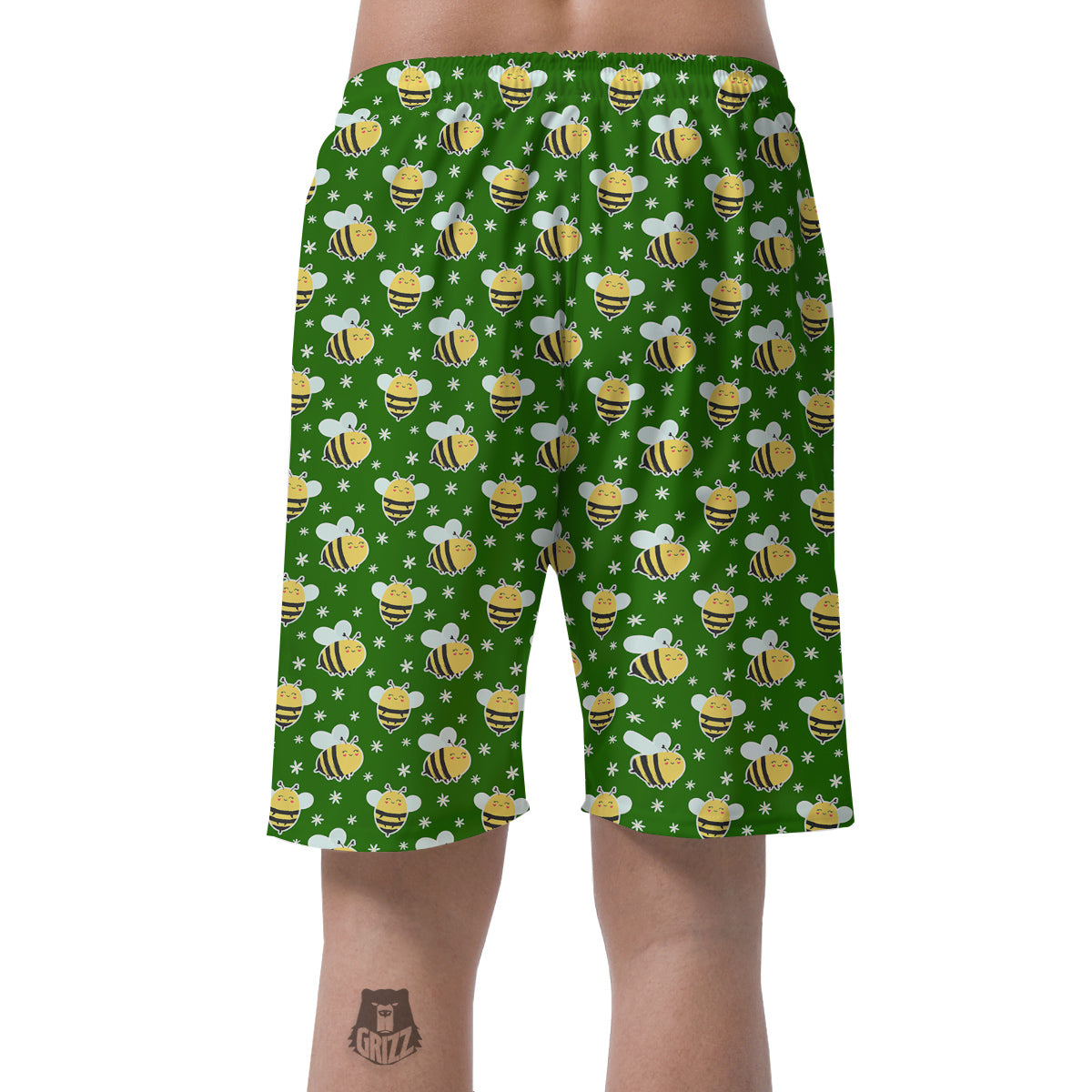 Bee Cute Honey Print Pattern Men's Shorts-grizzshop