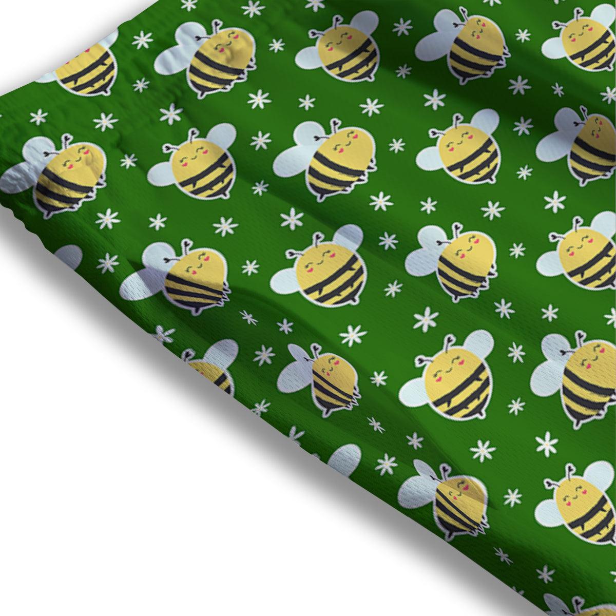 Bee Cute Honey Print Pattern Mesh Shorts