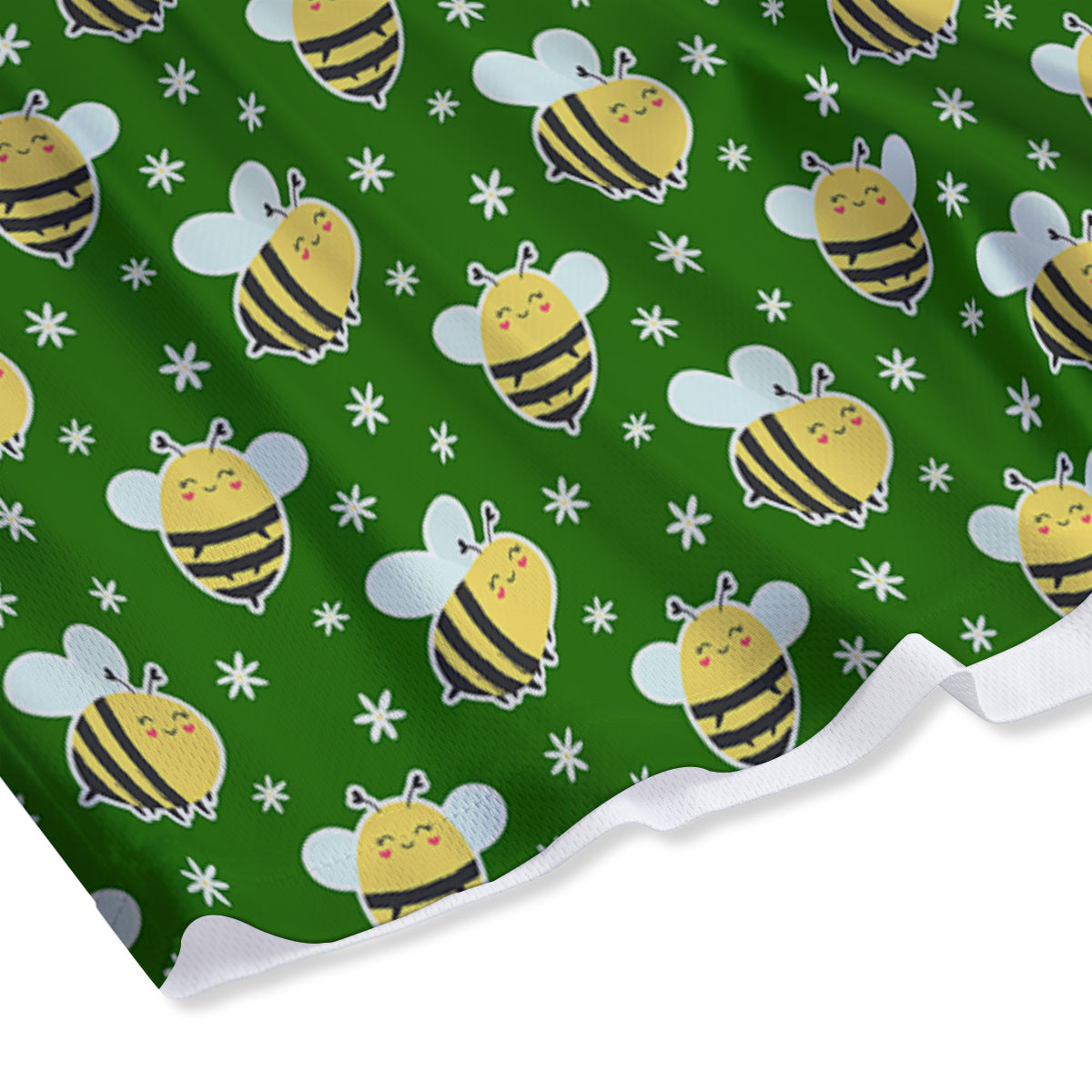 Bee Cute Honey Print Pattern Mesh Shorts