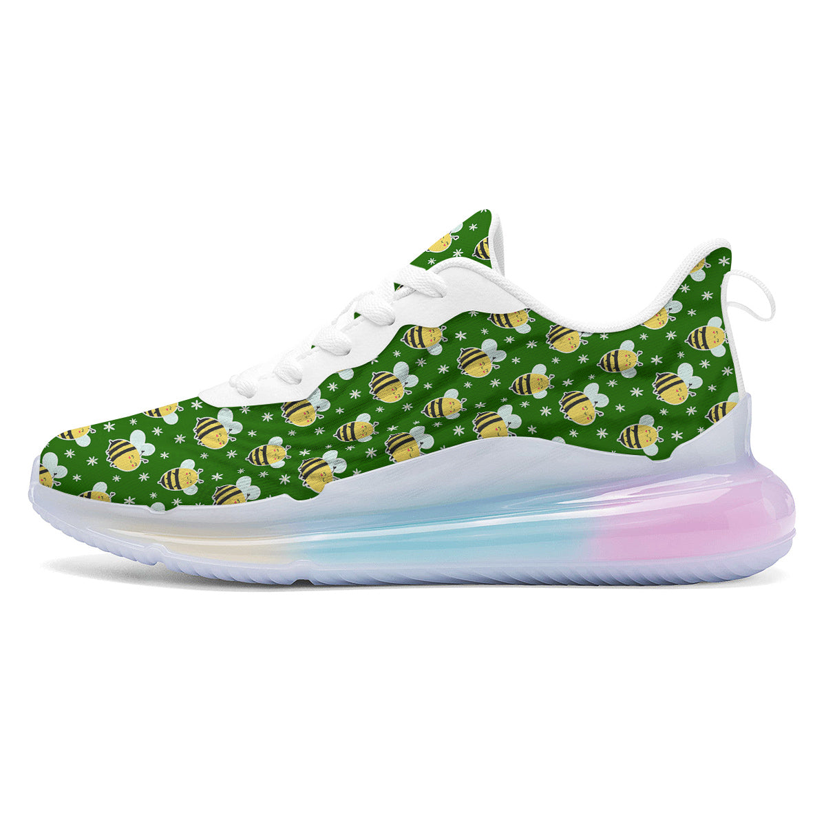 Bee Cute Honey Print Pattern Running Sneakers-grizzshop