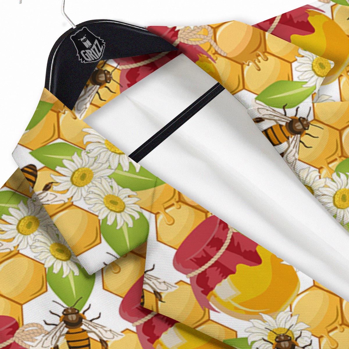 Bee Hive Sweet Honey Print Pattern Men's Sport Coat-grizzshop