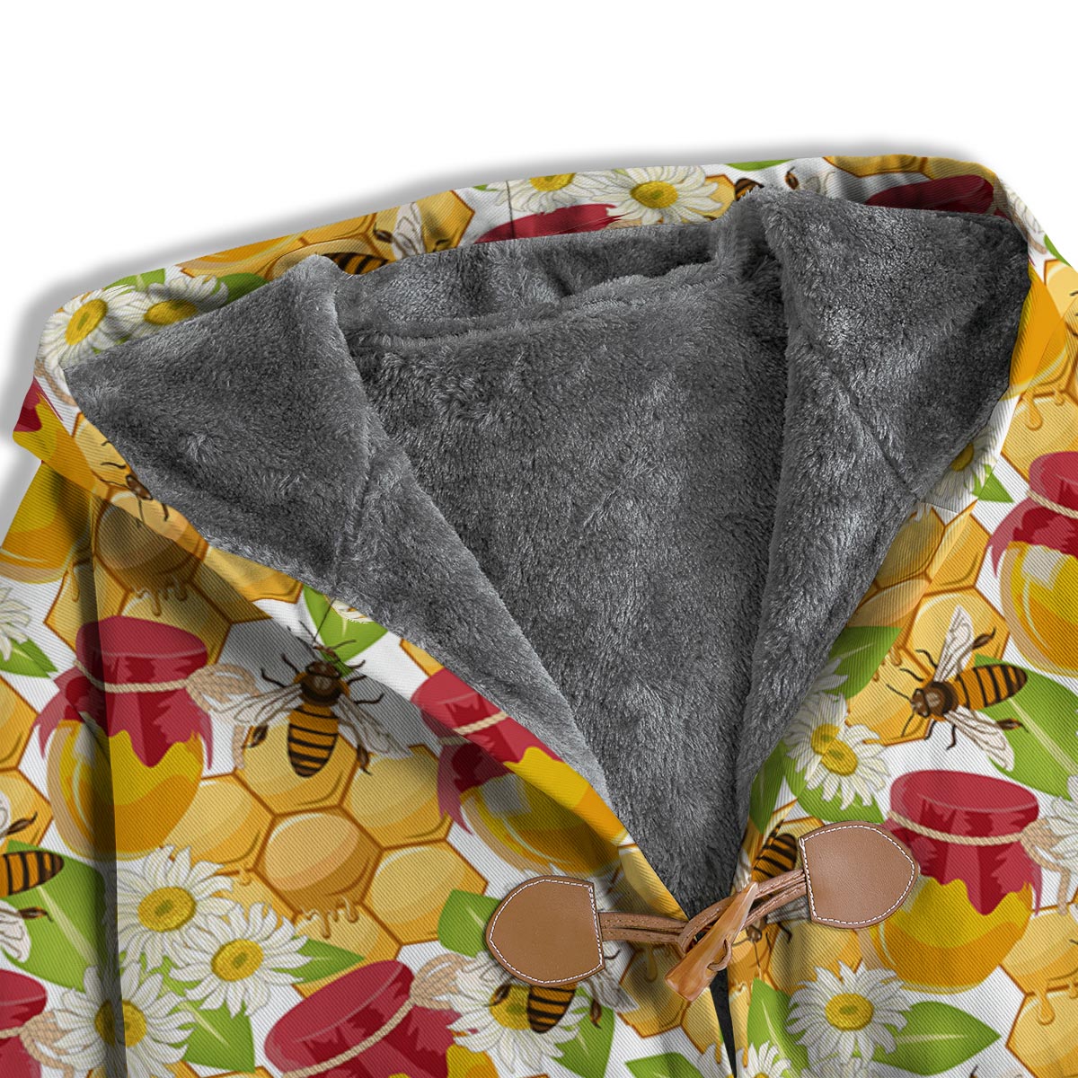 Bee Hive Sweet Honey Print Pattern Men's Windbreaker Jacket-grizzshop