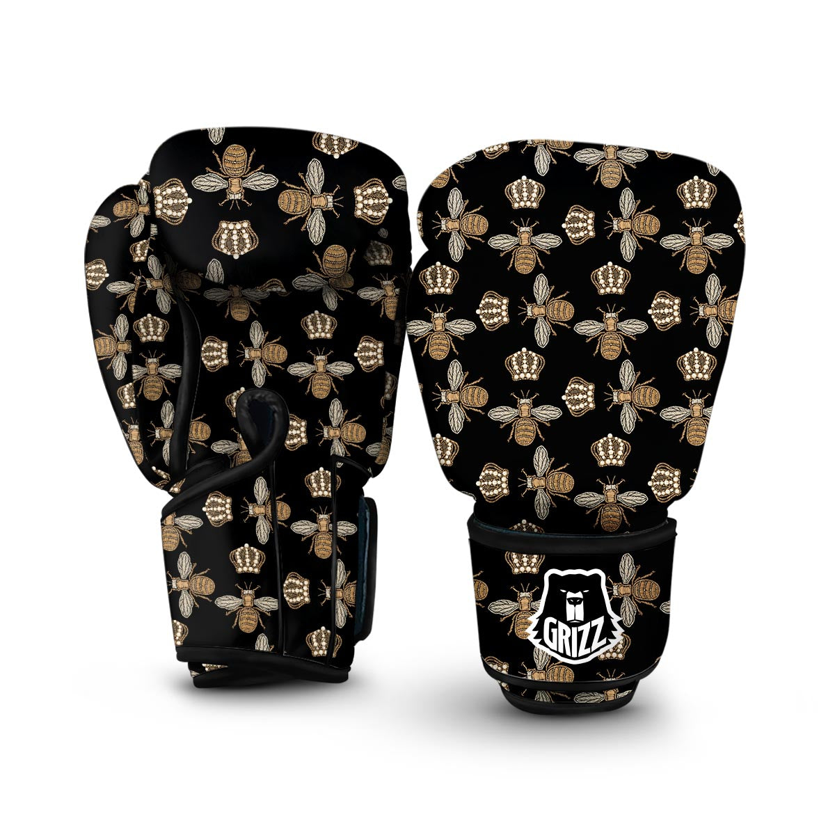 Bee Honey Gifts Pattern Print Boxing Gloves-grizzshop
