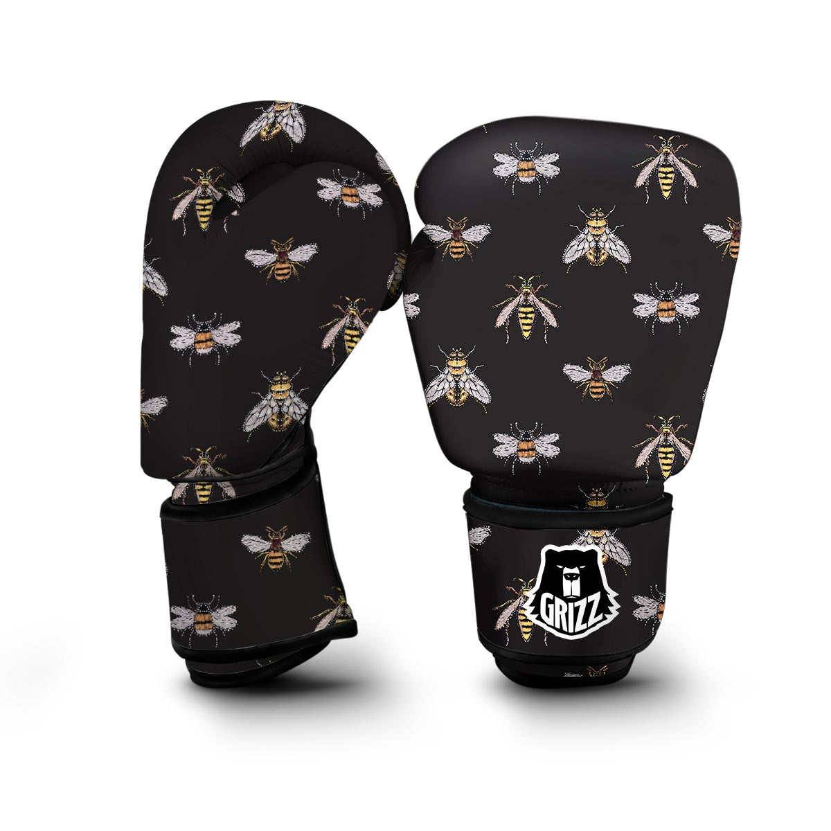 Bee Lovers Honey Gifts Pattern Print Boxing Gloves-grizzshop