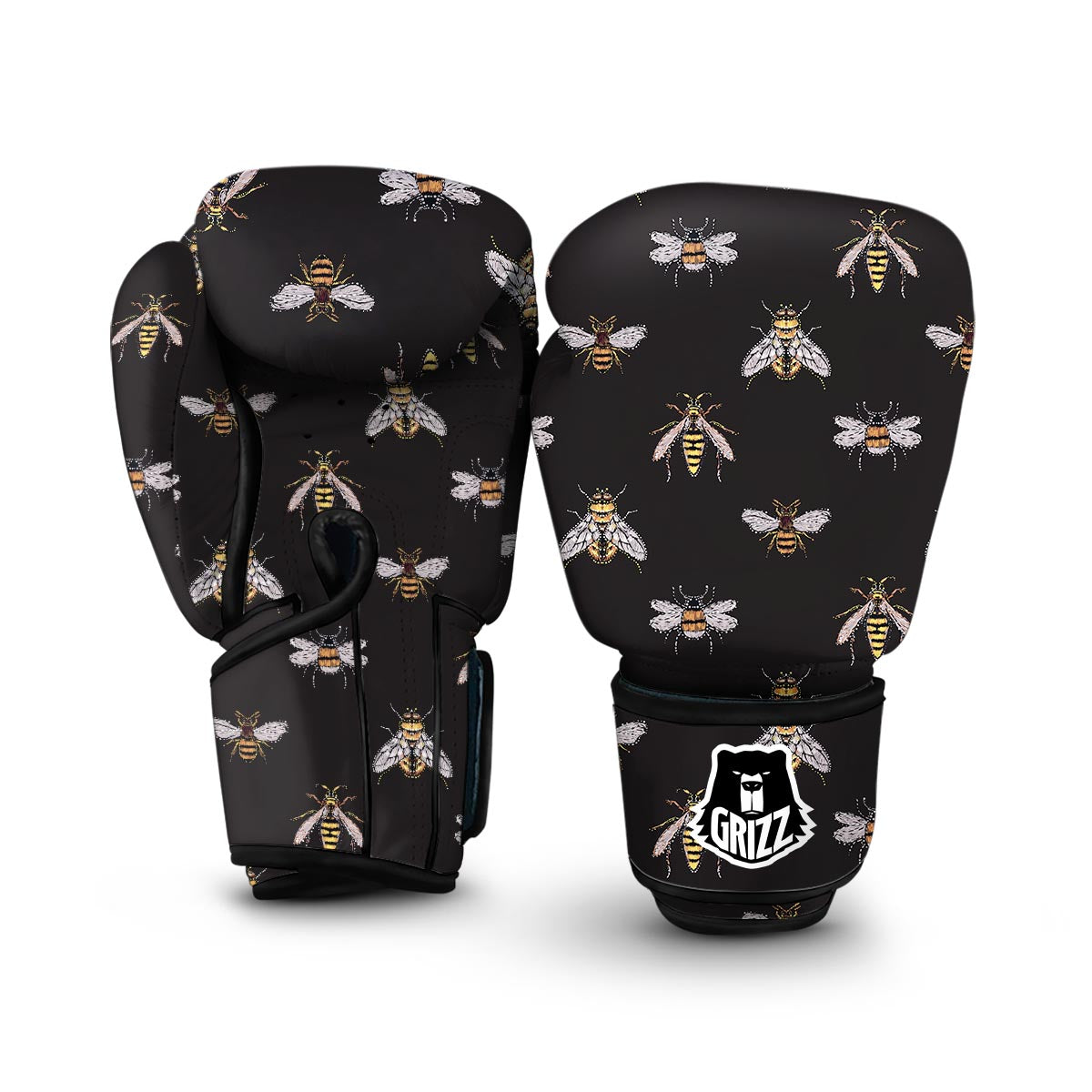Bee Lovers Honey Gifts Pattern Print Boxing Gloves-grizzshop