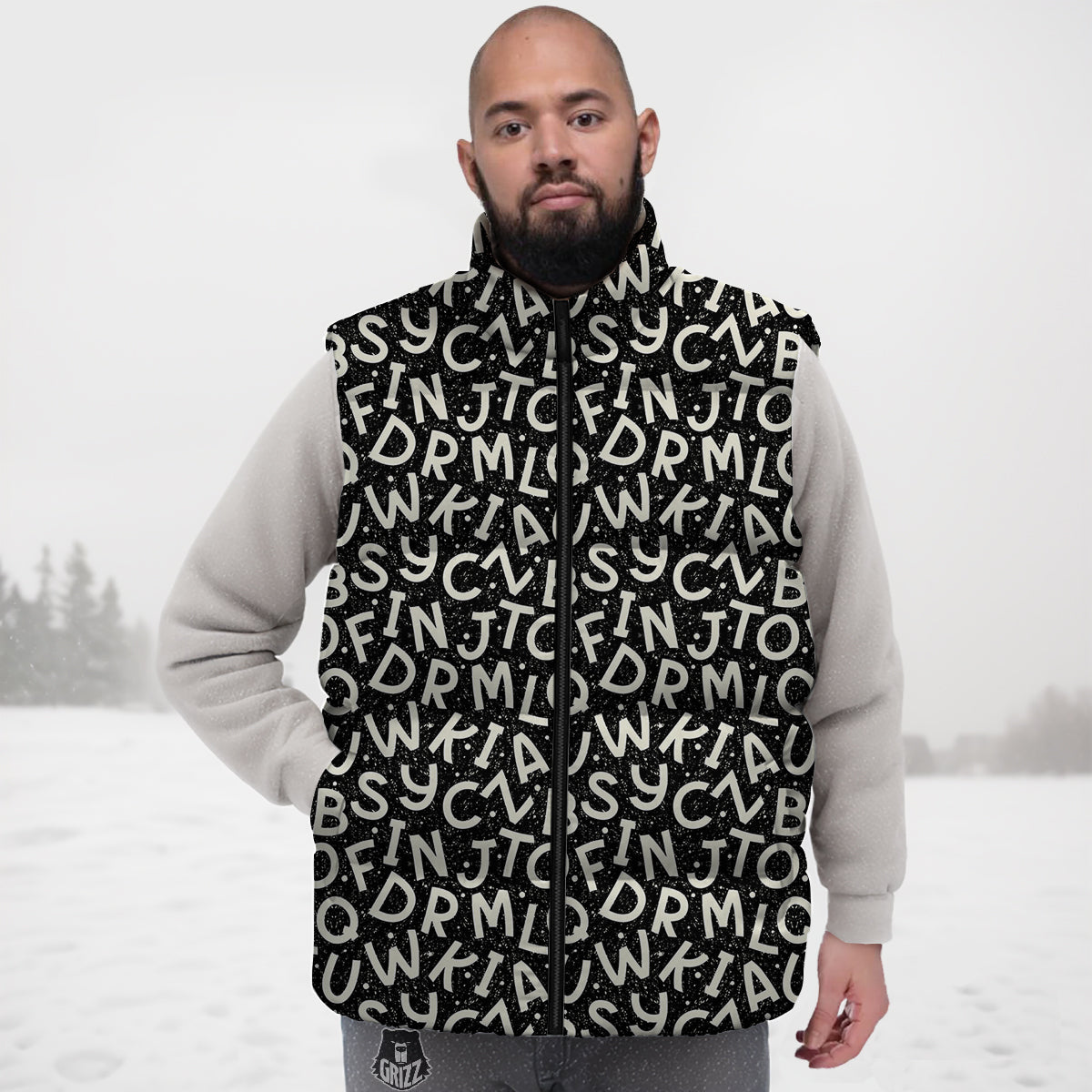 Bee Lovers Honey Gifts Pattern Print Down Vest