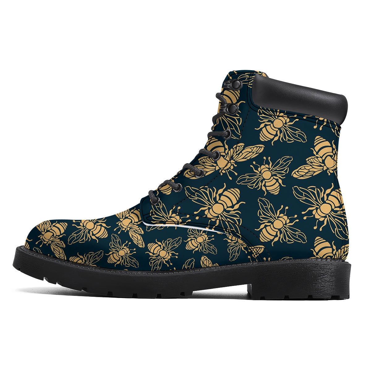 Bee Vintage Print Pattern Boots-grizzshop