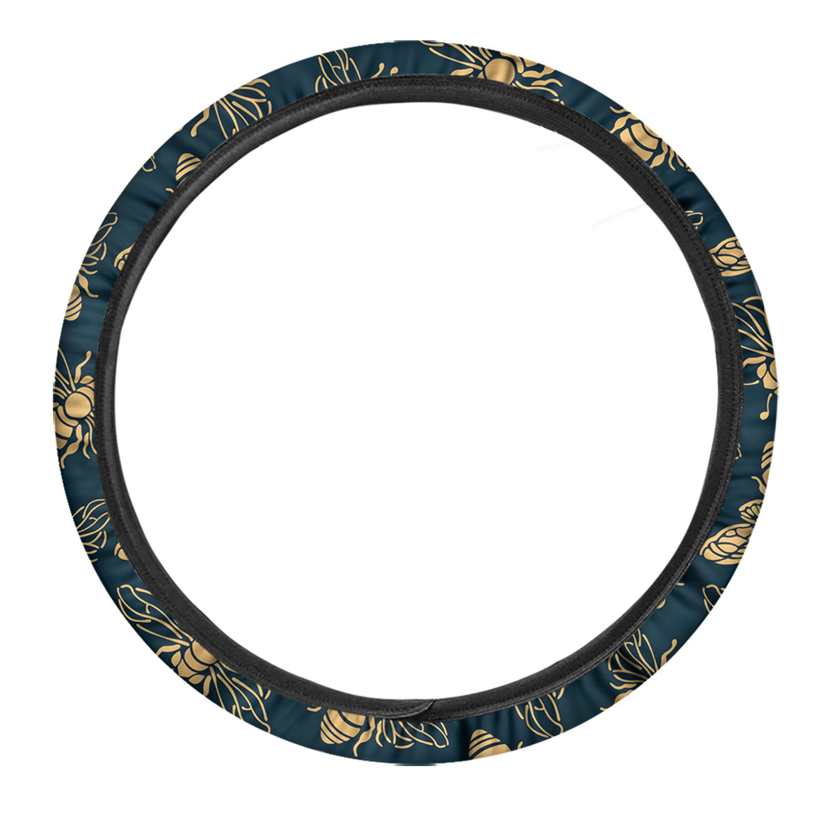 Bee Vintage Print Pattern Car Steering Wheel Cover-grizzshop