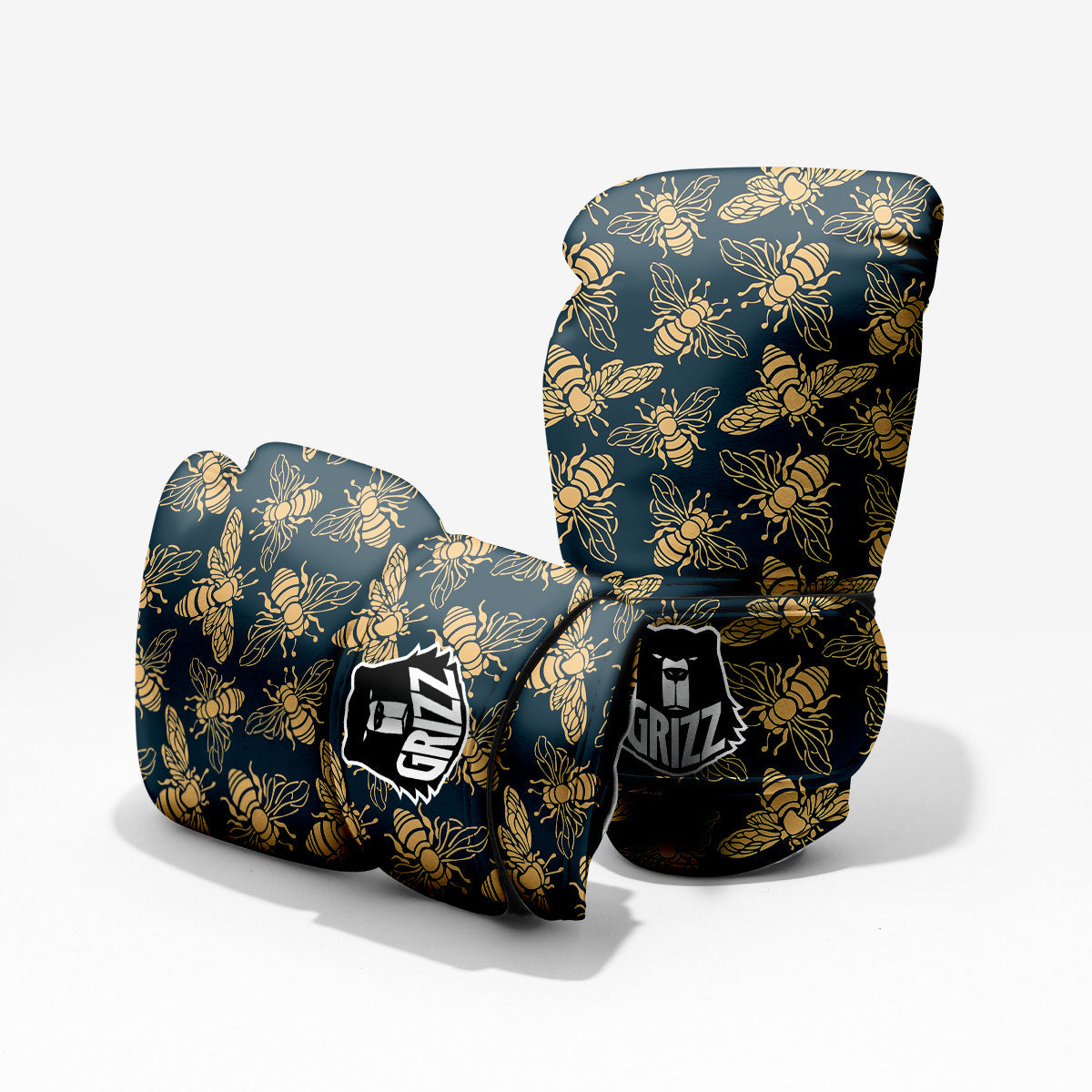 Bee Vintage Print Pattern Pro Boxing Glove