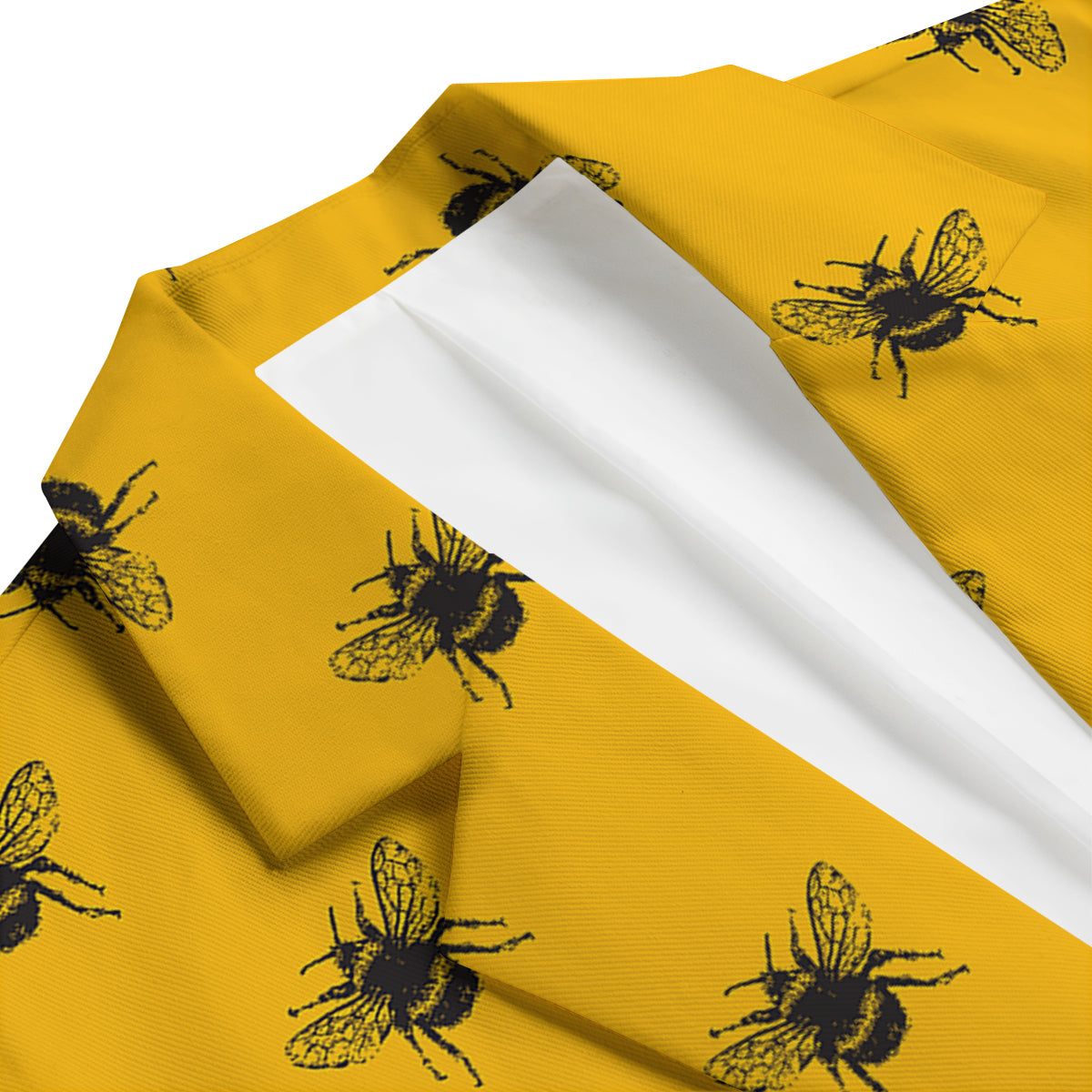 Bee Yellow Print Pattern Men's Blazer-grizzshop