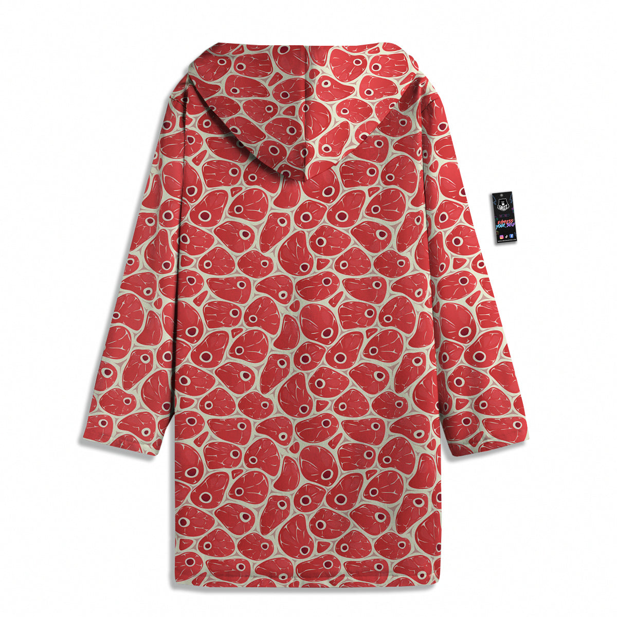 Beef Meat Print Pattern Men's Windbreaker Jacket-grizzshop