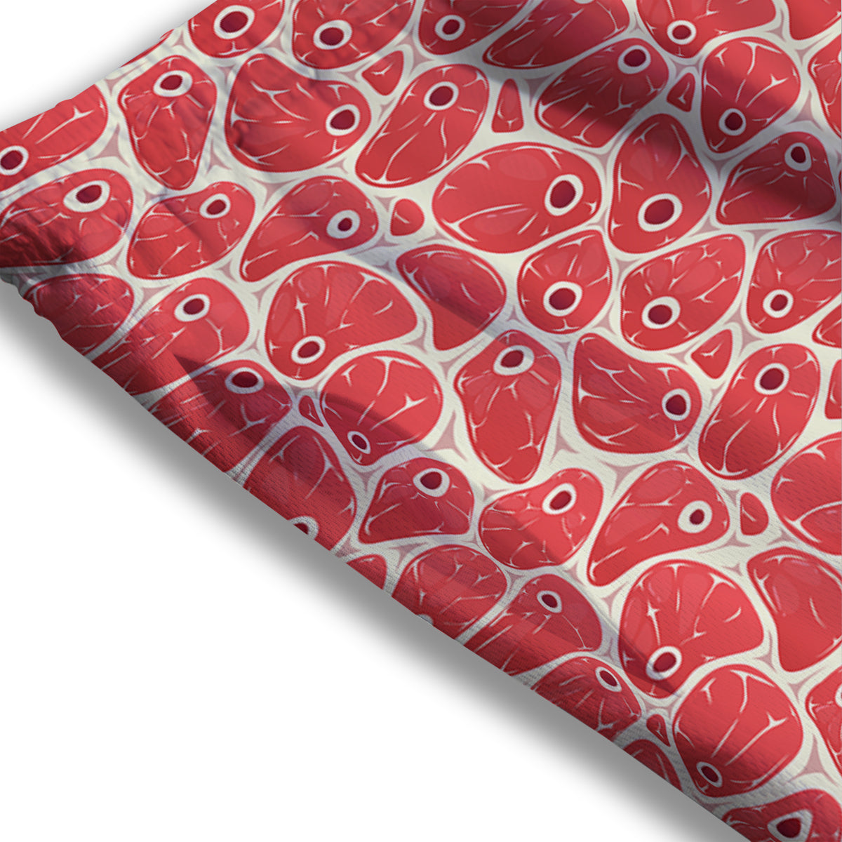 Beef Meat Print Pattern Mesh Shorts-grizzshop