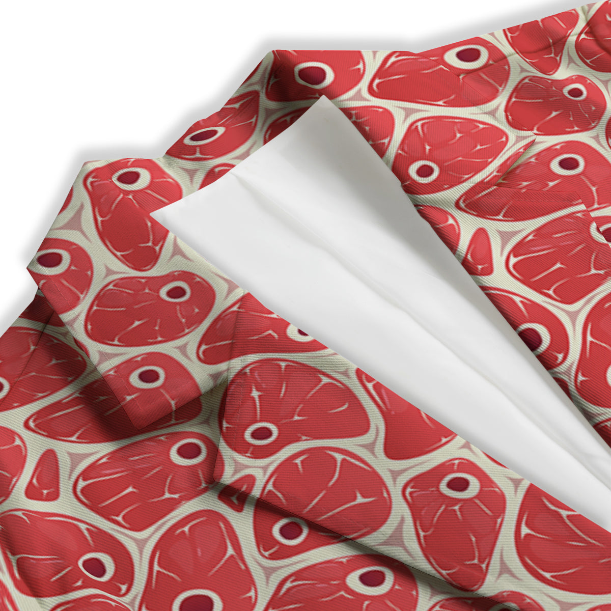 Beef Meat Print Pattern Women's Blazer-grizzshop