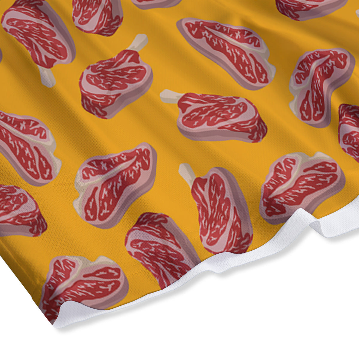 Beef Meat Steak Print Pattern Mesh Shorts-grizzshop