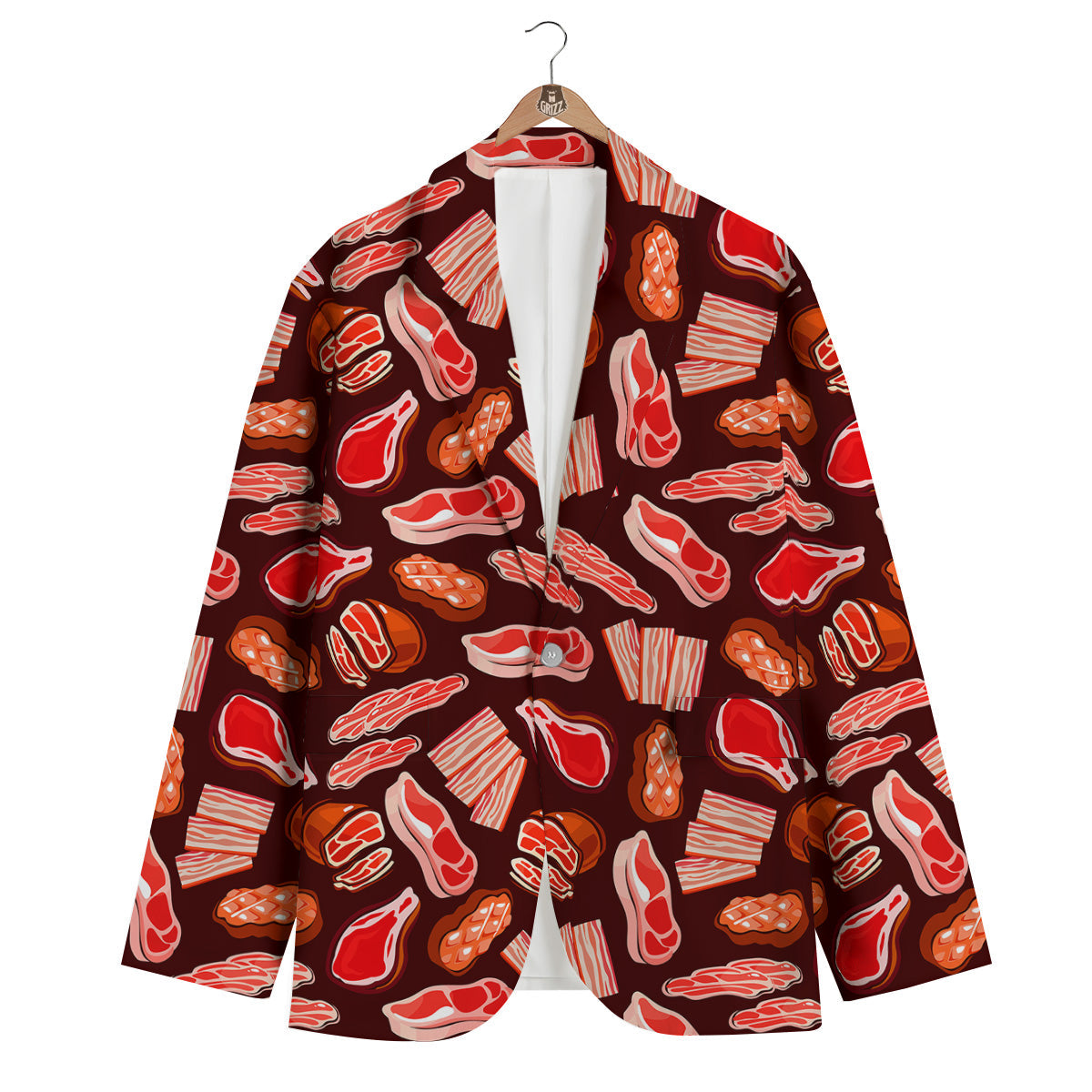 Beef Steaks Print Pattern Men's Blazer-grizzshop